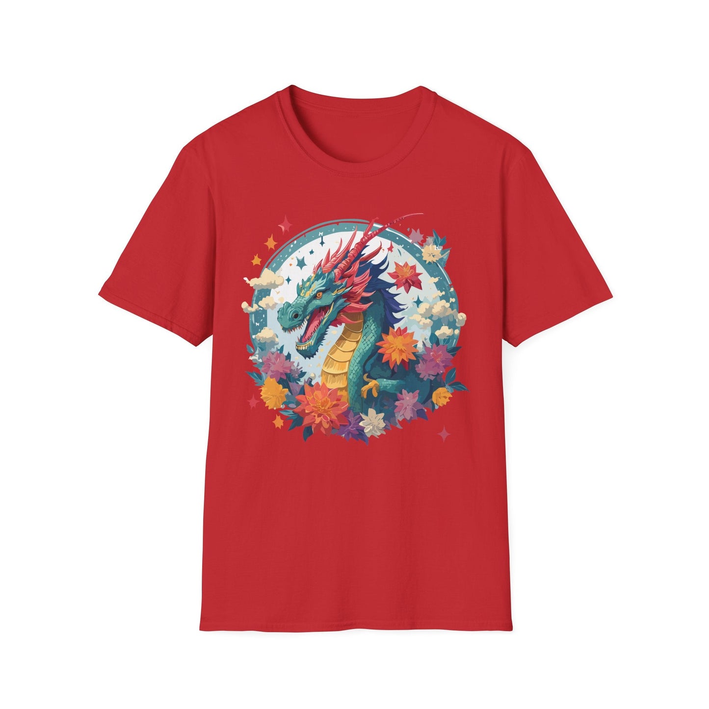 Dragon Graphic Unisex 100 Cotton Tee with Animal Artwork Design 3