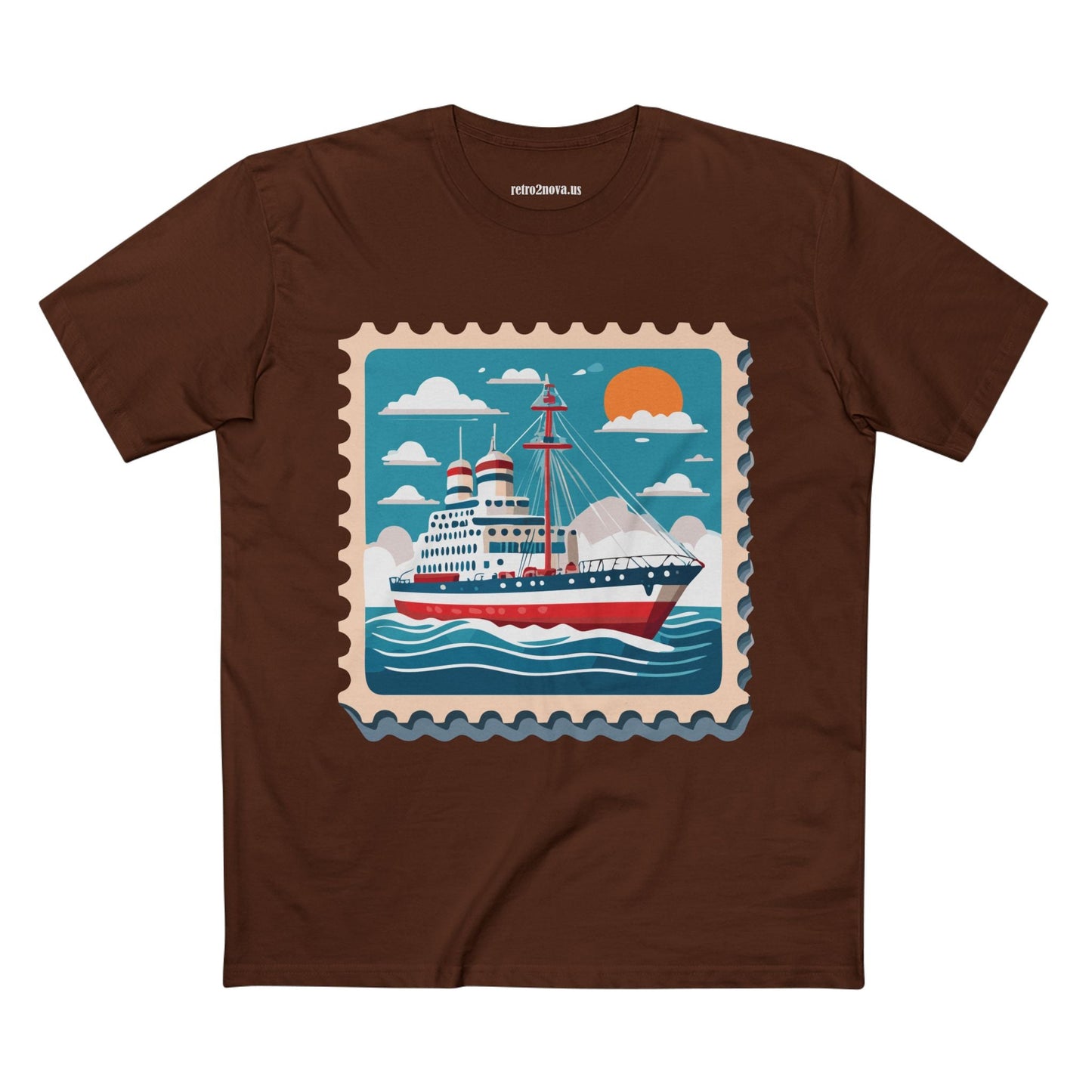 Stamp Shirt Postage Stamp Tee Unisex Premium Cotton Art Design From Retro2Nova Collection PS47