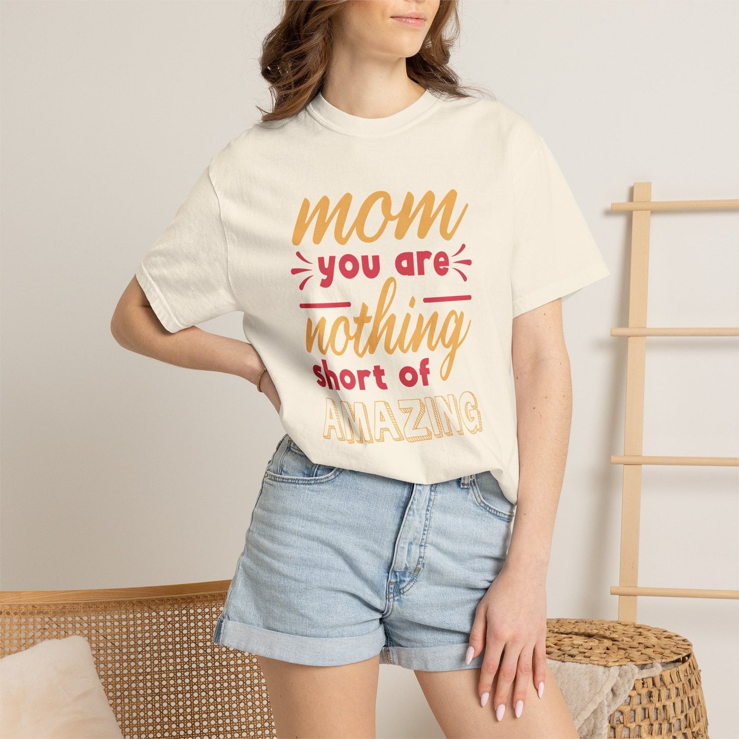 Mom T-shirt Mother's Day Mama Tee Unisex Comfort Colors Garment-Dyed Cotton h21
