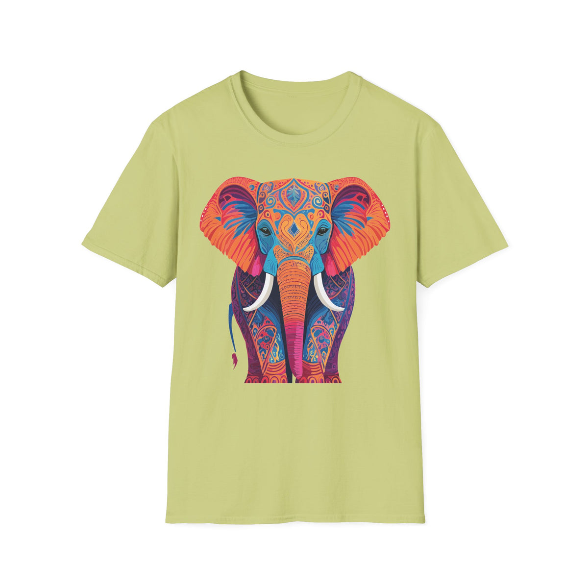 Colorful Mandala Elephant T-Shirt | Boho Animal Graphic Tee