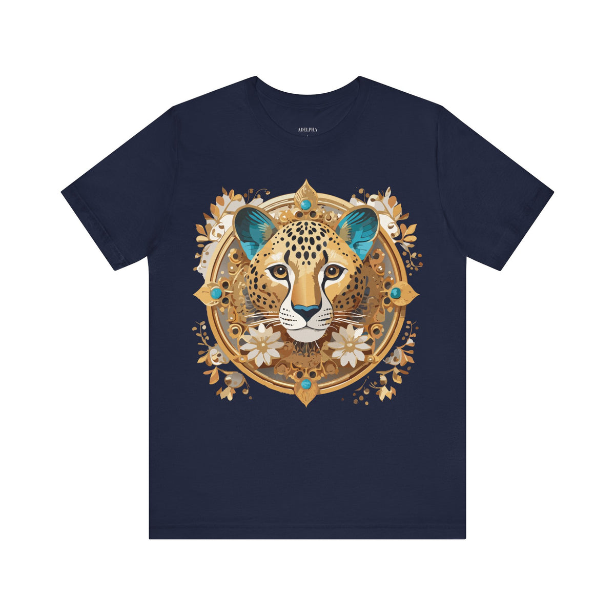 Medallion Graphic Unisex Cotton Bella+Canvas Tee with Floral Art Design m74