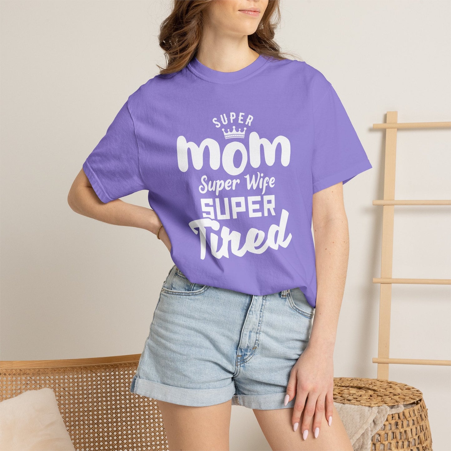 Mom T-shirt Mother's Day Mama Tee Unisex Comfort Colors Garment-Dyed Cotton h45