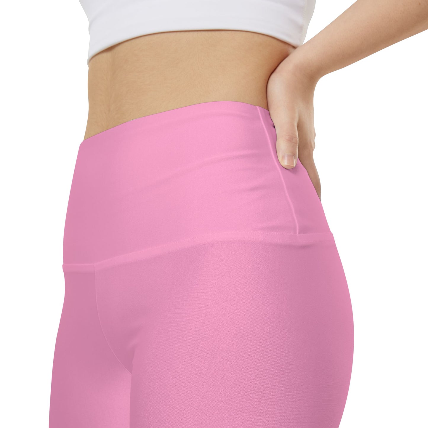 Doll Pink Women's Workout Shorts — Solid High-Waist Biker Shorts for Exercise & Everyday Wear