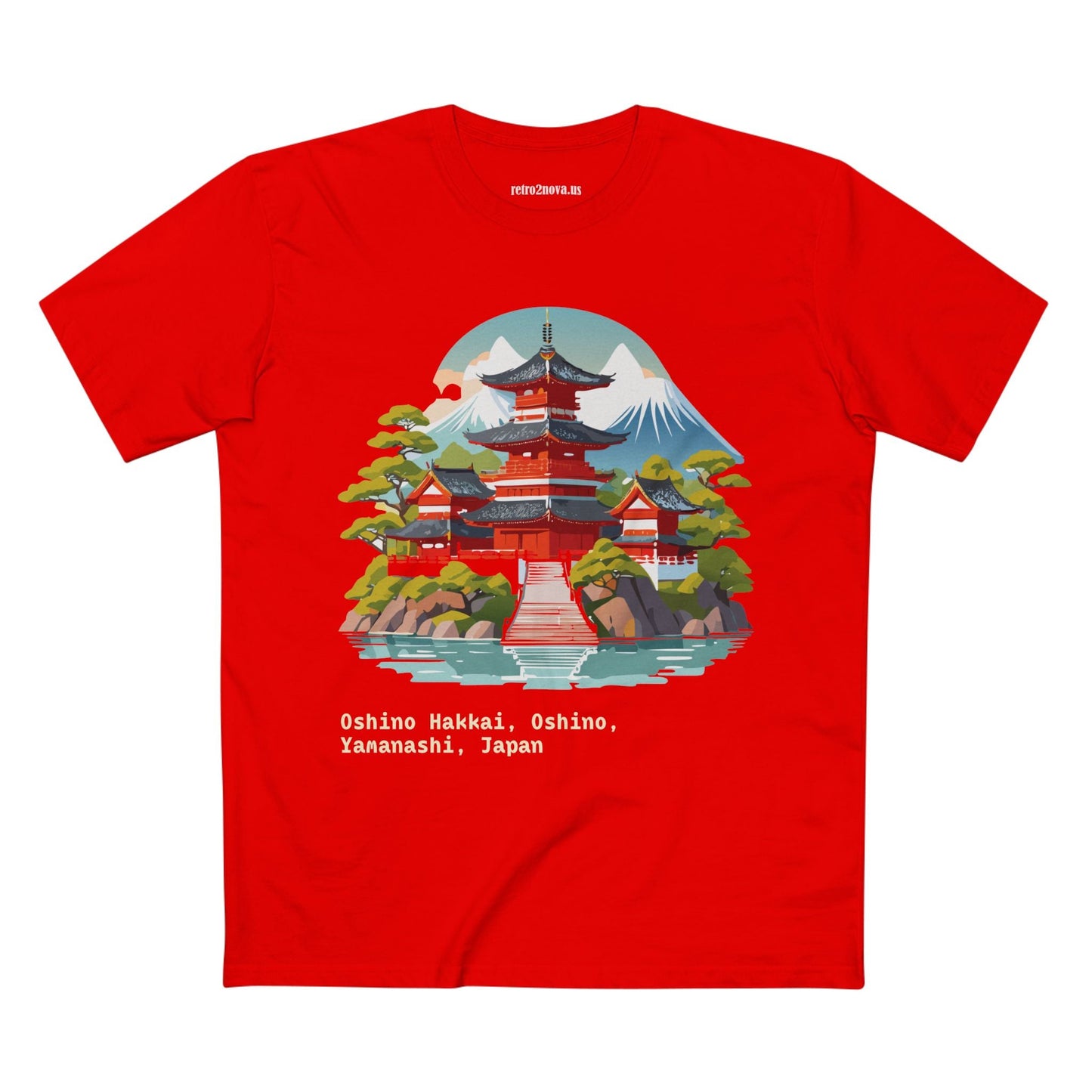 Retro2Nova Unisex Japan Shirt Travel Shirt TT30 Premium Cotton Tee With Original Art Design
