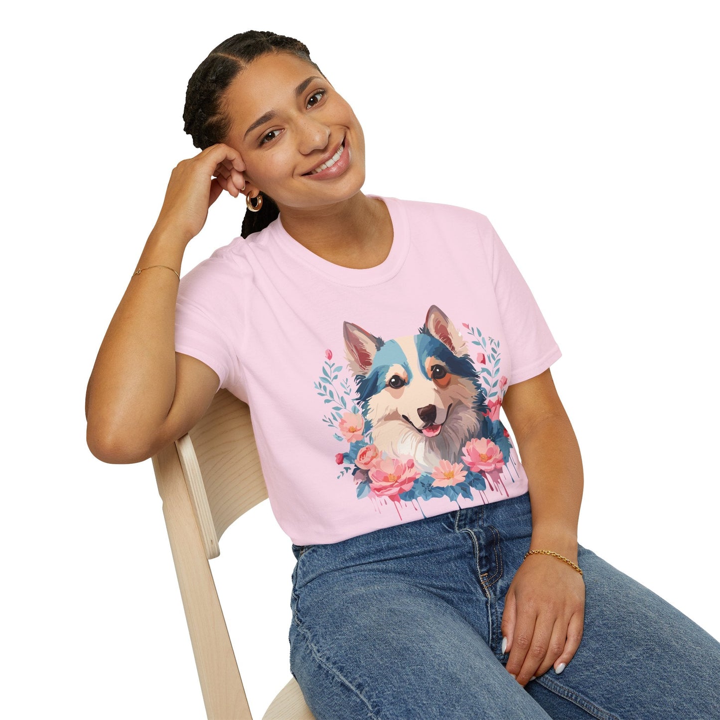 Dog Shirt Unisex Animal Tee Softstyle Cotton Lightweight Breathable