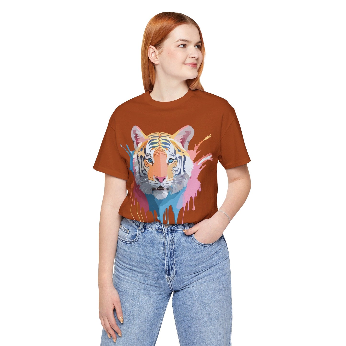 Tiger Graphic Tee By Adelpha Unisex Short Sleeve Vintage Inspired Art Shirt Premium Quality
