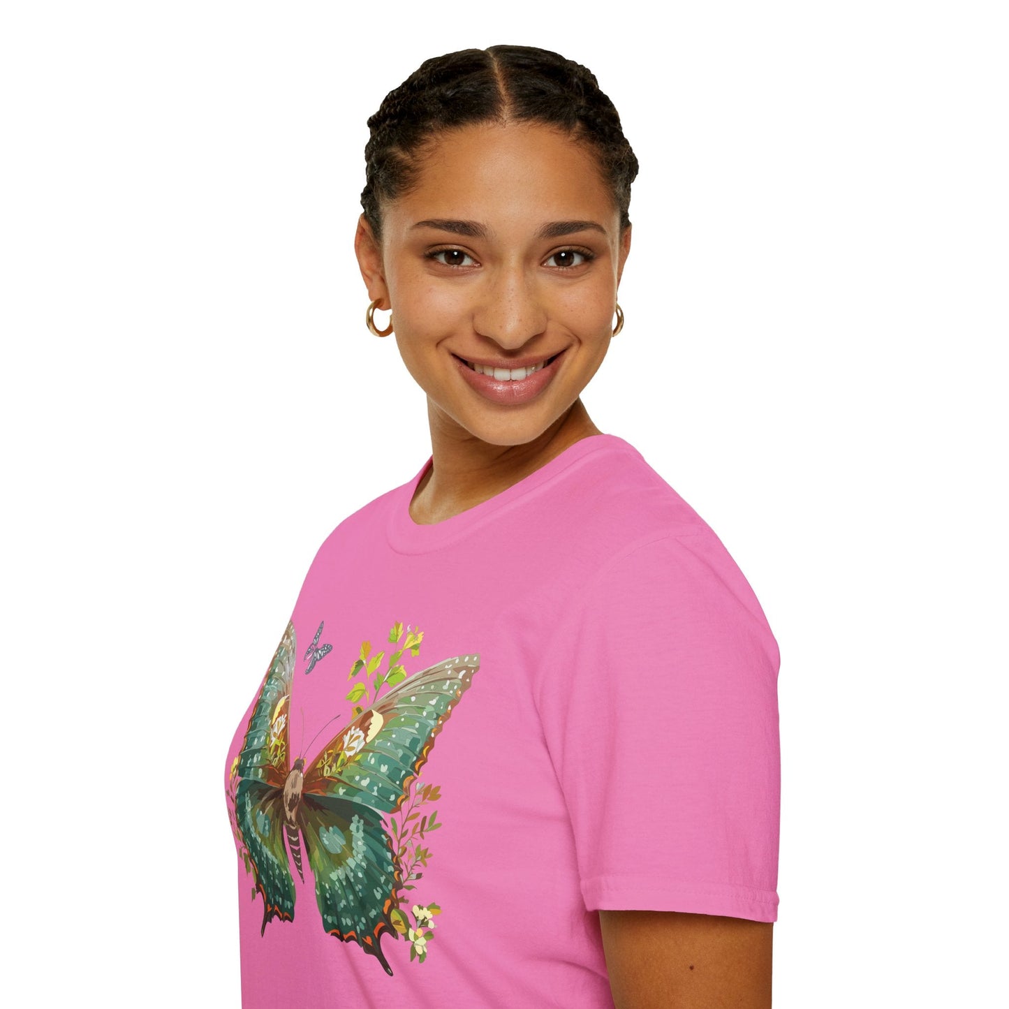 Butterfly Shirt Unisex T Shirt Monarch Print Gildan Softstyle 64000 Comfortable Everyday Wear