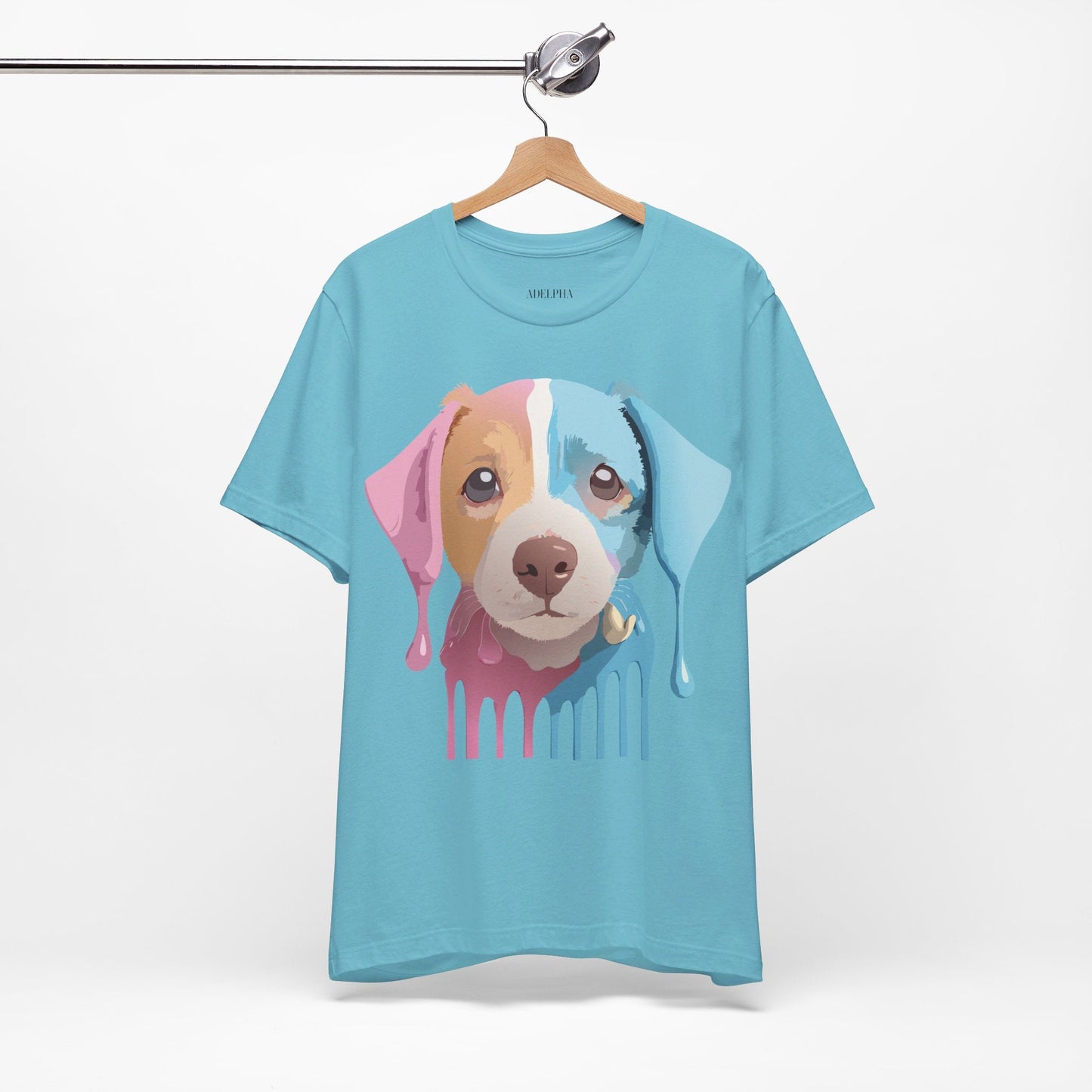Unisex Dog Graphic Tee With Vintage Inspired Artwork By Adelpha Short Sleeve Casual Shirt