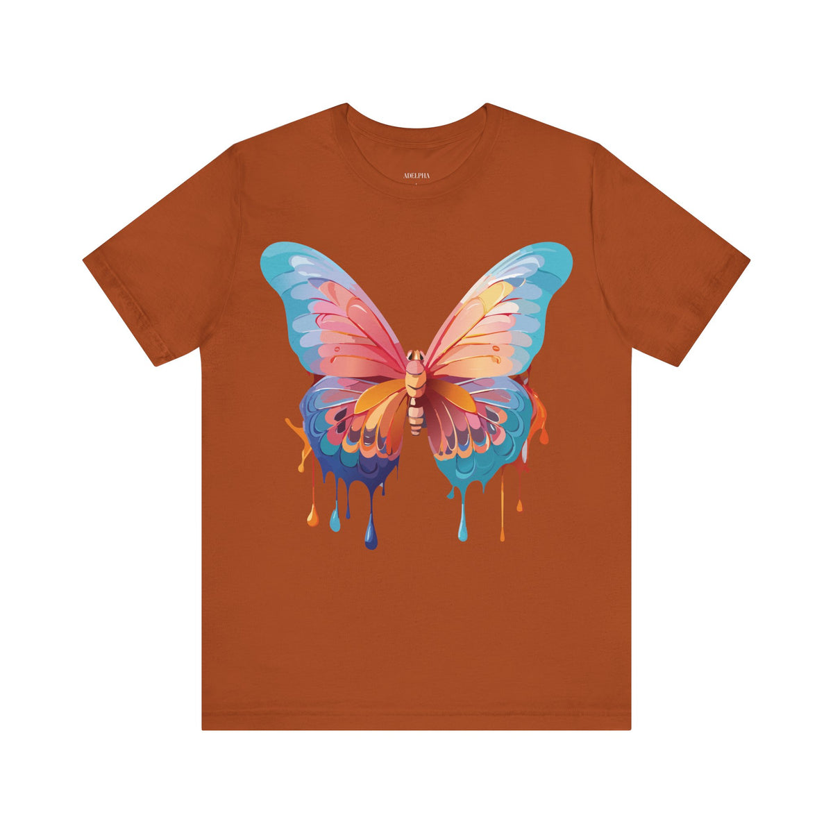 Butterfly Graphic Unisex Cotton Bella+Canvas Tee with Art Design n69
