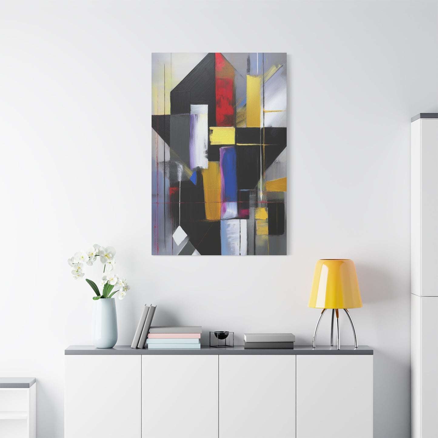 Abstract Geometric Painting Print Canvas 20x24,20x30,24x30 24x32,24x36,30x40 32x48,36x48,40x60 Pine-Wood Inner Frame ABS-36