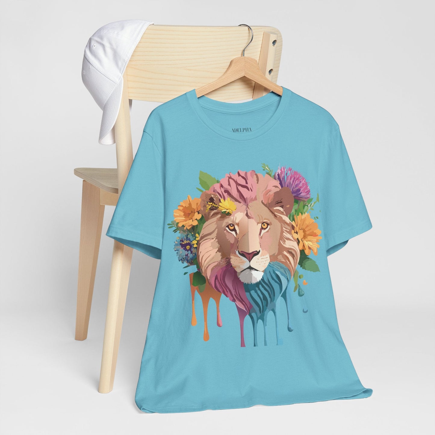 Lion Graphic Tee Unisex Jersey Short Sleeve Art Design Premium Vintage Inspired By Adelpha