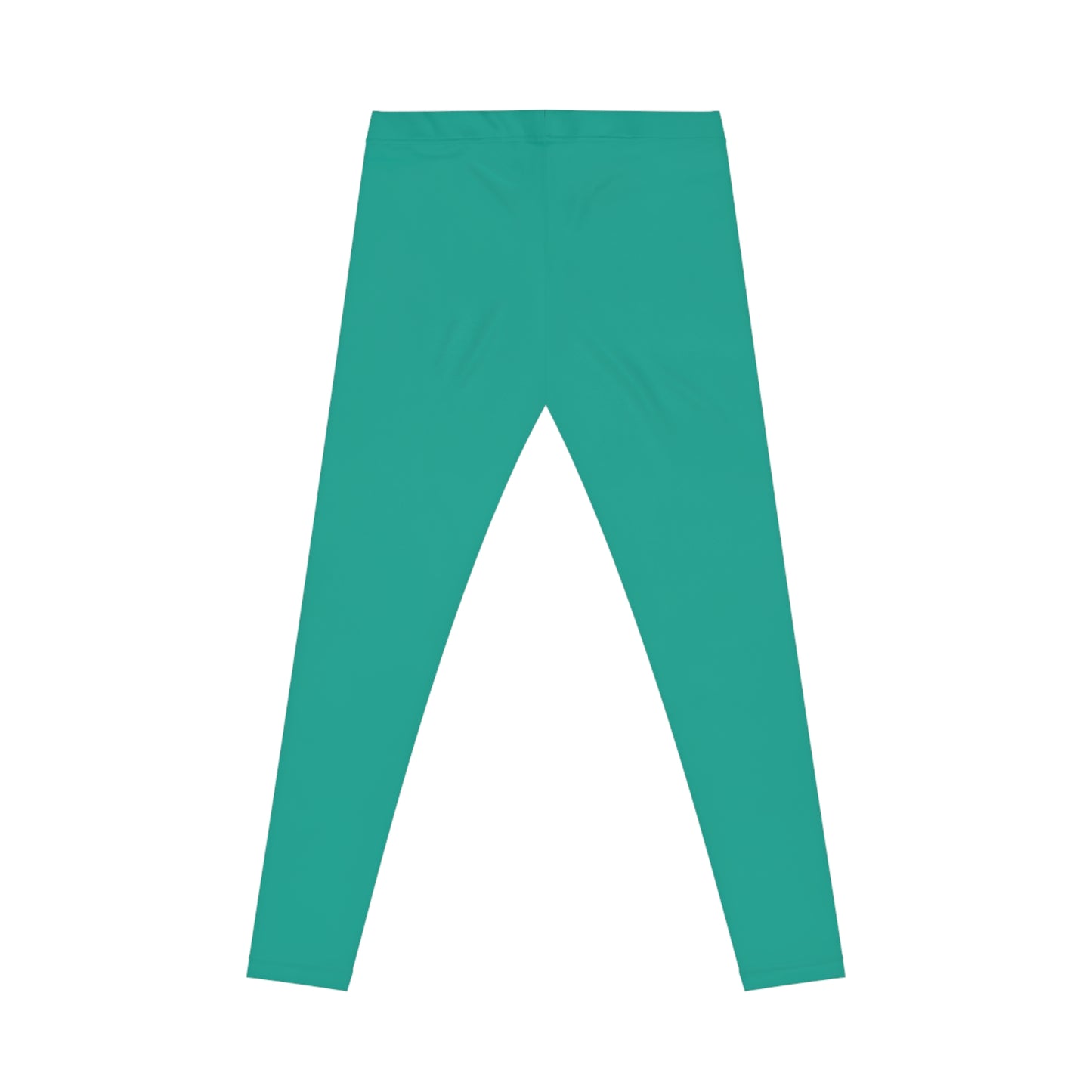 Verdigris Teal Color Women's Poly-Span Casual Leggings XS-2XL