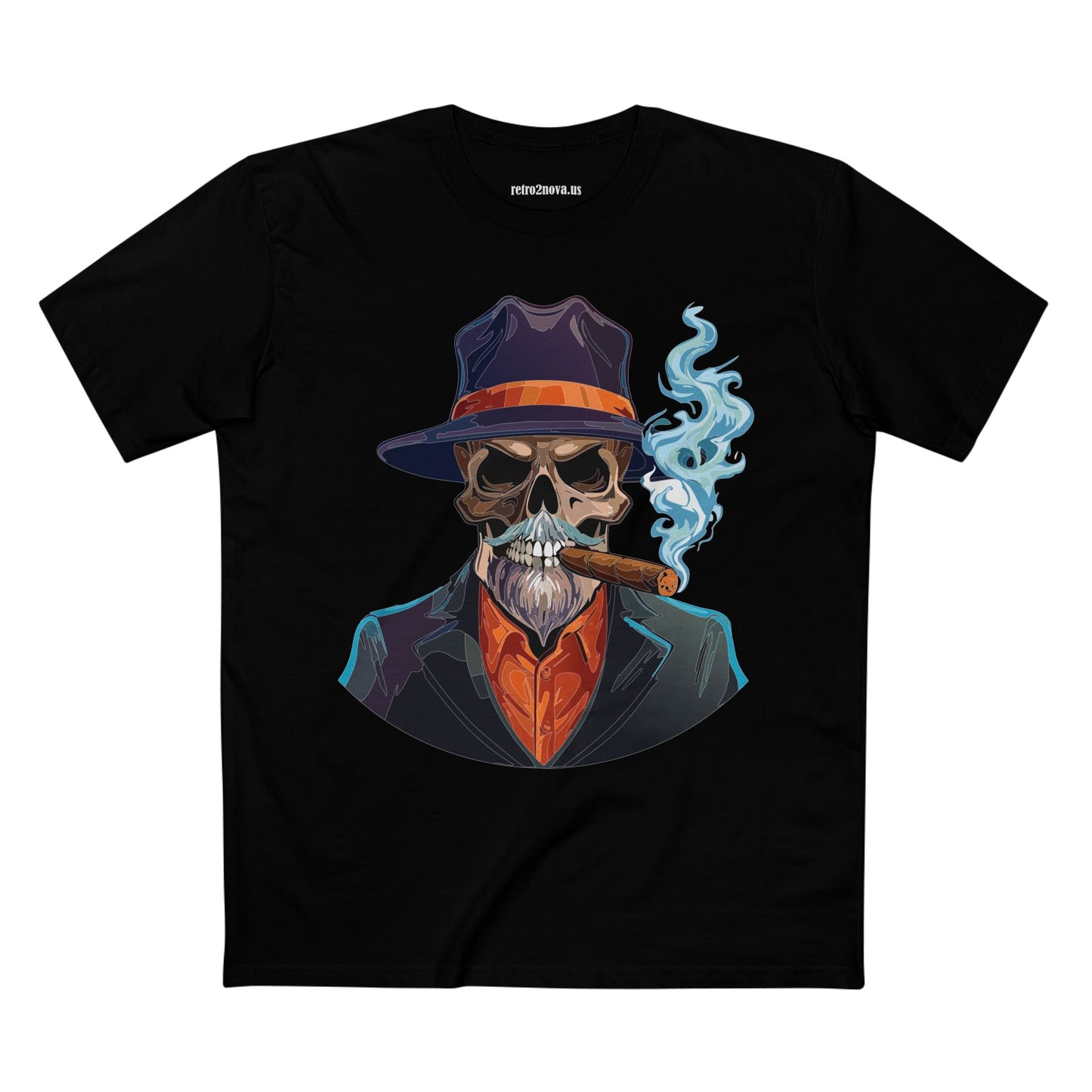Skull Skeleton Shirt Unisex Premium Cotton Tee With Original Art Design Retro2Nova