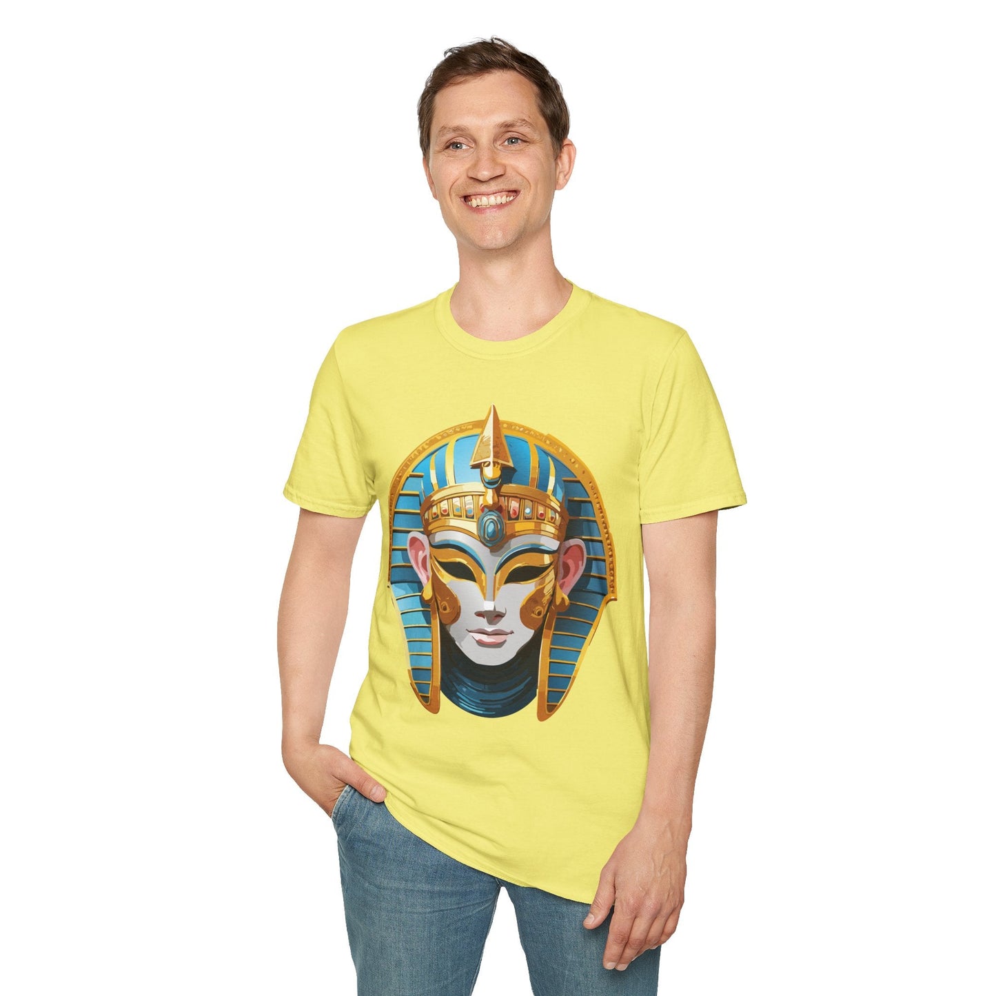 Mask Design Tee Shirt For Unisex Comfort Gildan Softstyle 64000 Ring Spun Cotton