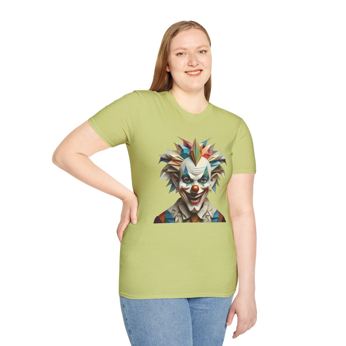 Clown Shirt Unisex Funny Circus Tee Gildan Softstyle 64000 Short Sleeve Cotton Tee