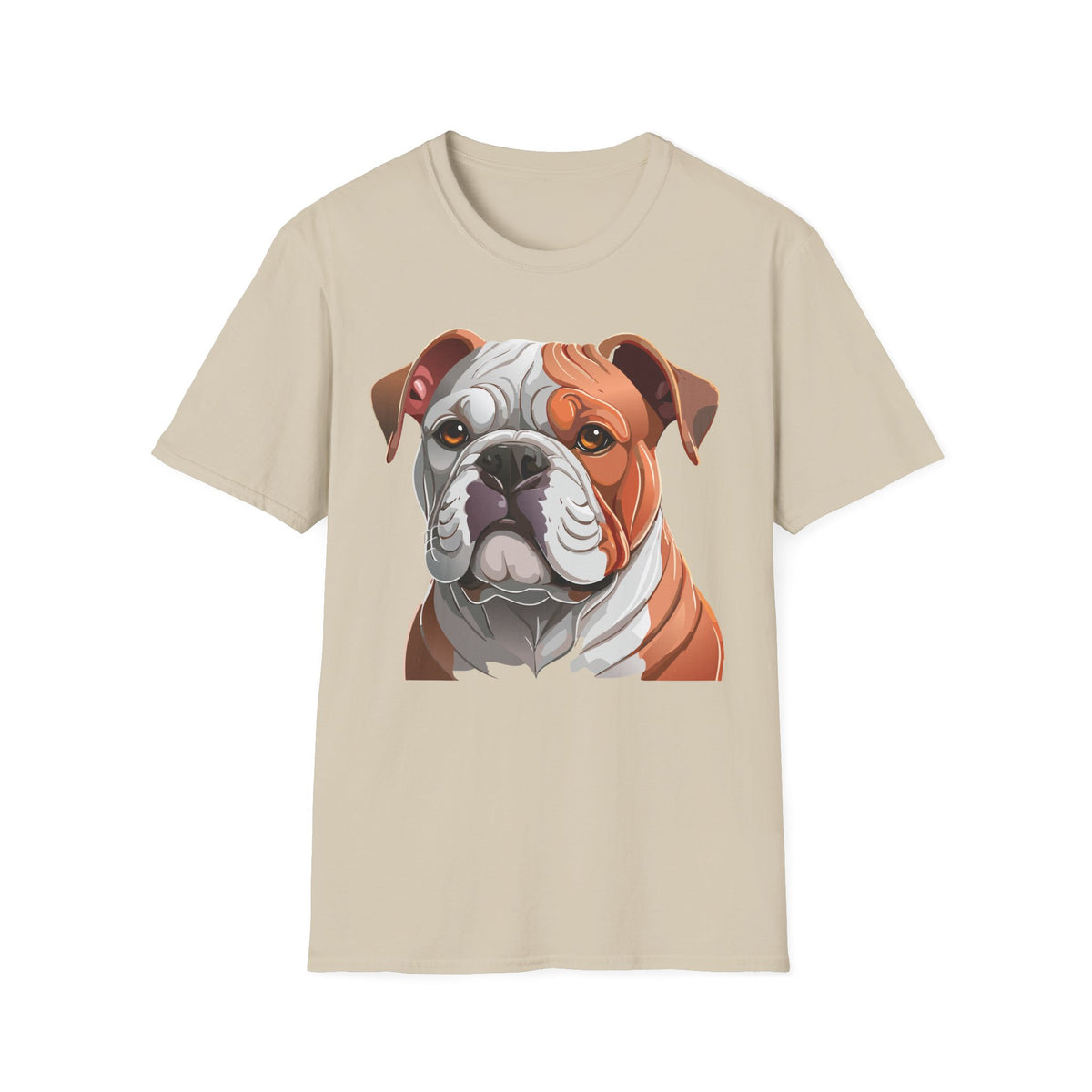 Bulldog Face T-Shirt | English Bulldog Illustration
