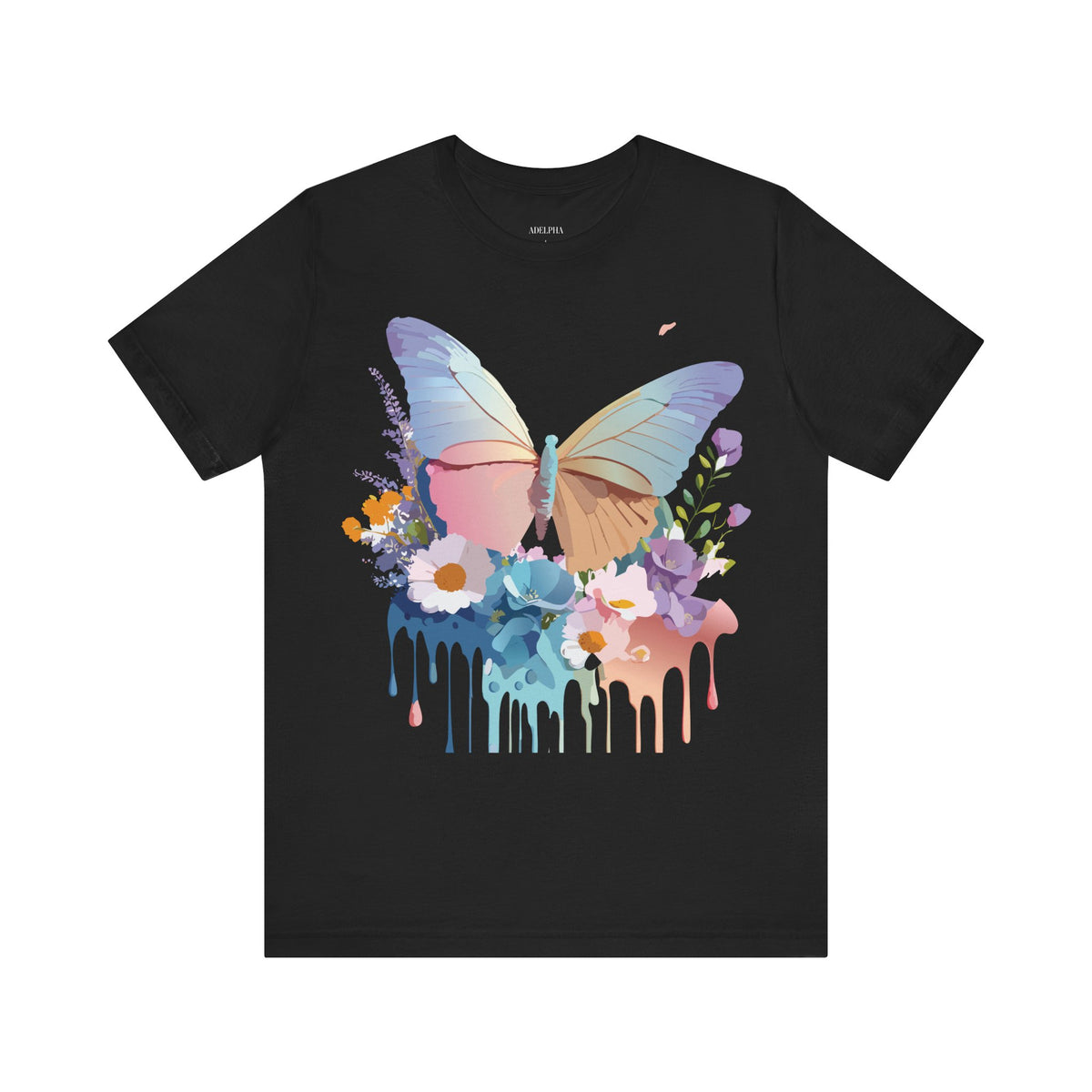 Butterfly Graphic Unisex Cotton Bella+Canvas Tee with Art Design n44