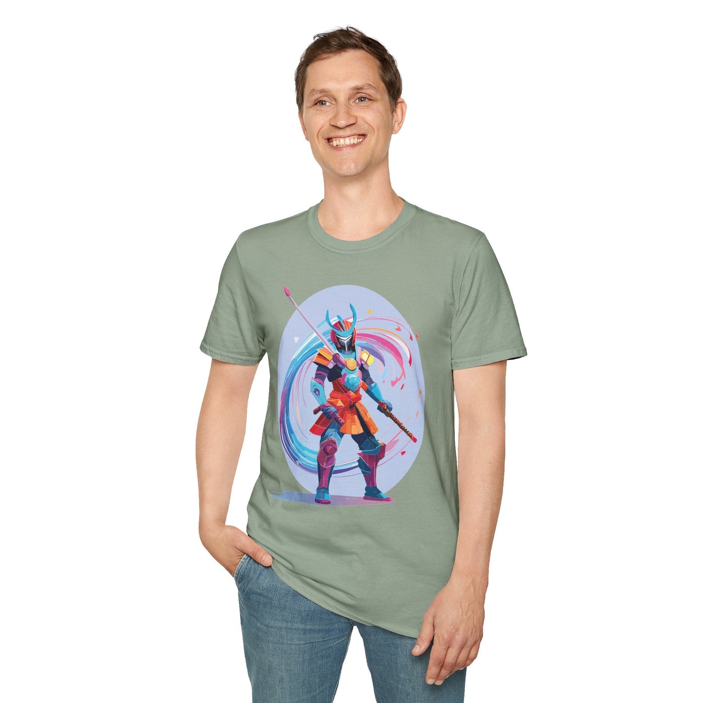 Samurai Shirt Unisex Gildan Softstyle Tee 100 Percent Ring Spun Cotton Samurai Design