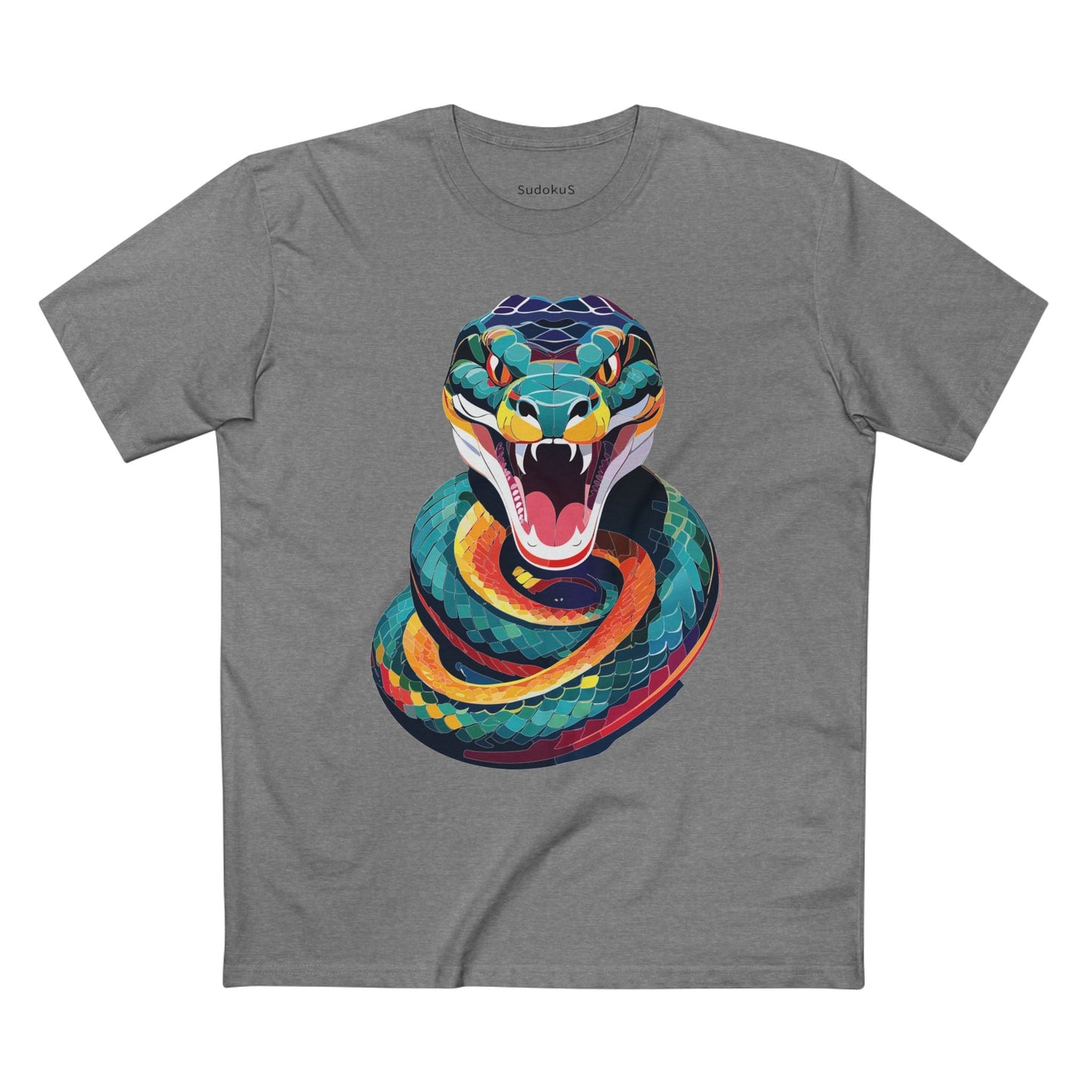 Snake Graphic Unisex 100 Cotton Staple Tee with Animal Design Artwork 2