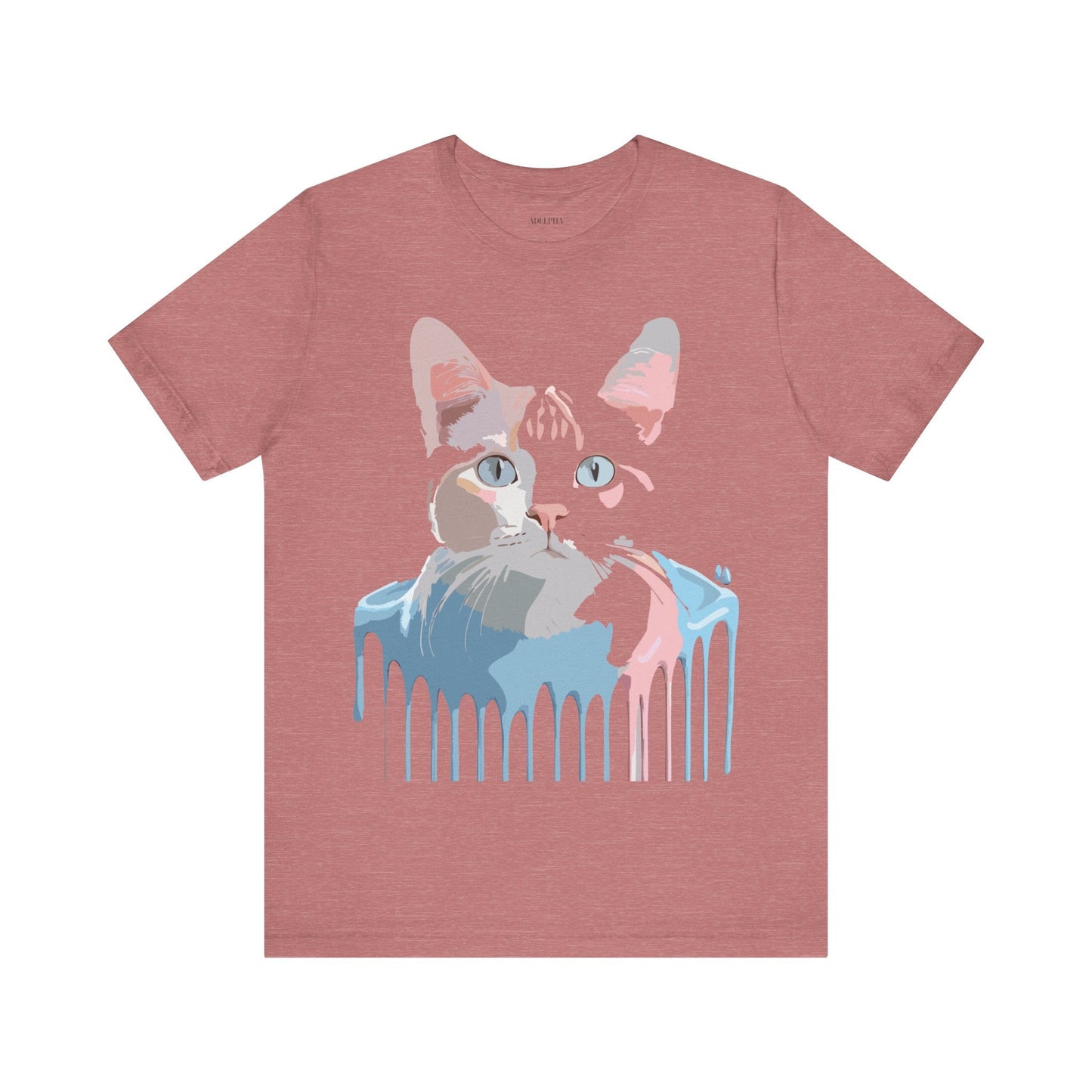 Adelpha Cat Graphic T Shirt Unisex Short Sleeve Vintage Artwork Tee