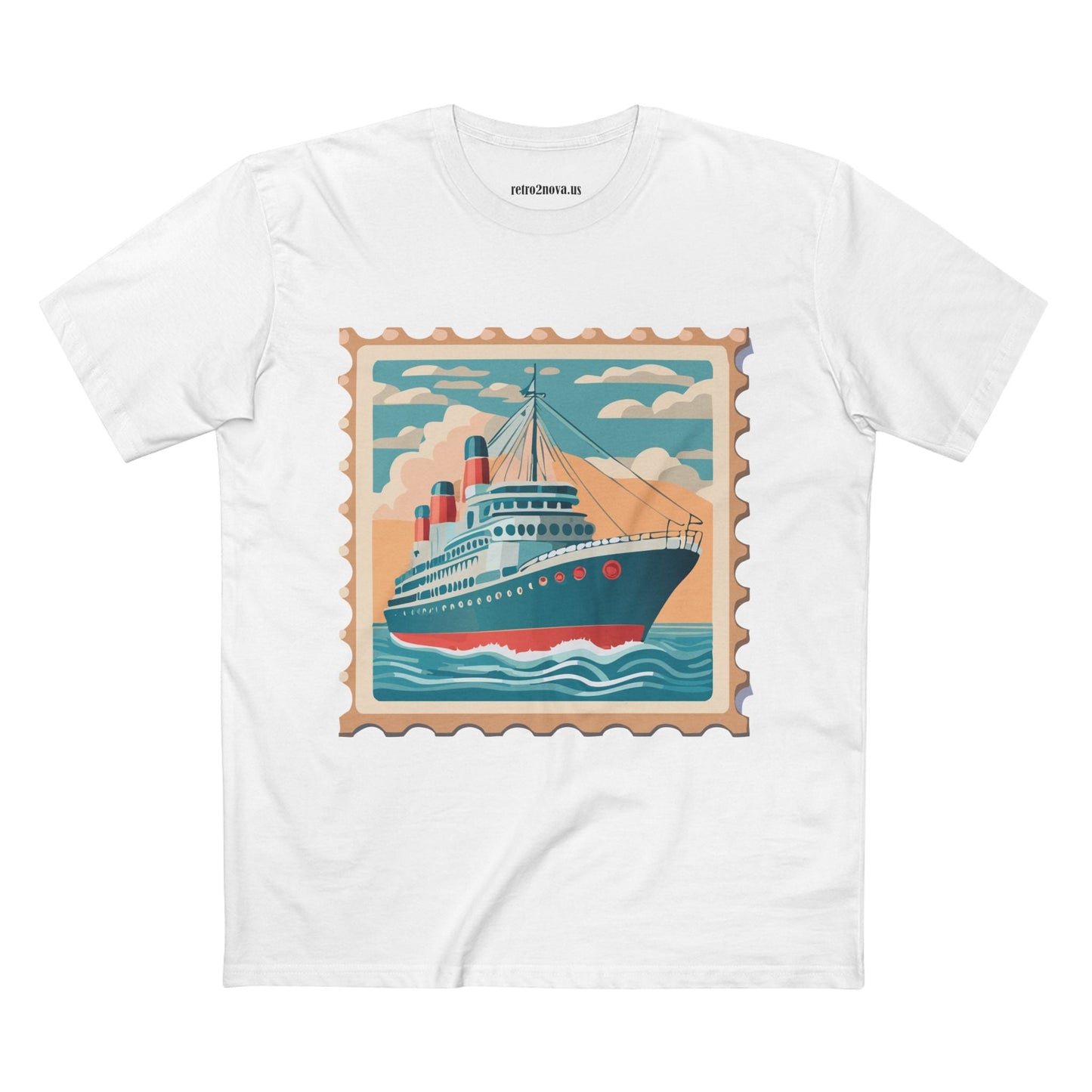 Stamp Shirt Postage Stamp Tee PS43 Unisex Premium Cotton Art Tee Retro2Nova Classic Art Collection