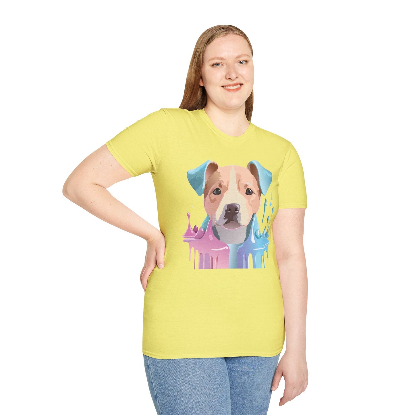 Dog Shirt Unisex Animal Tee Softstyle Gildan 64000 Cotton Tee