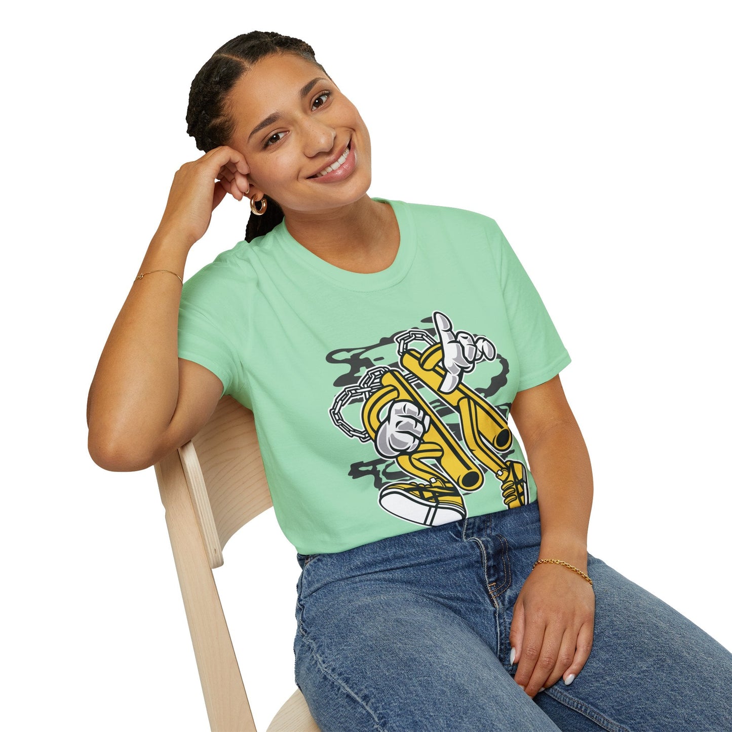 Cartoon T Shirt Animation T Shirt Funny Tee Unisex Softstyle 100 Percent Cotton 64000
