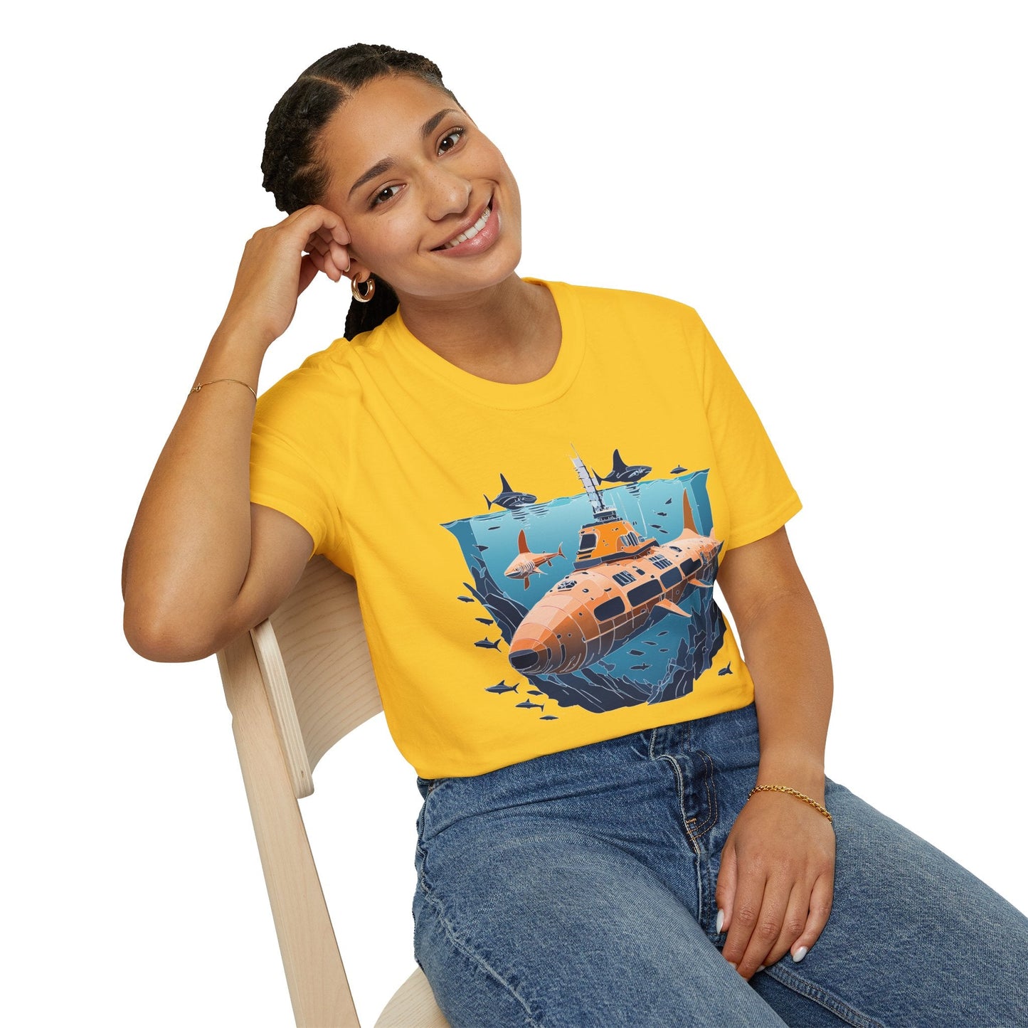 Ocean Graphic Unisex Softstyle Cotton Tee 10