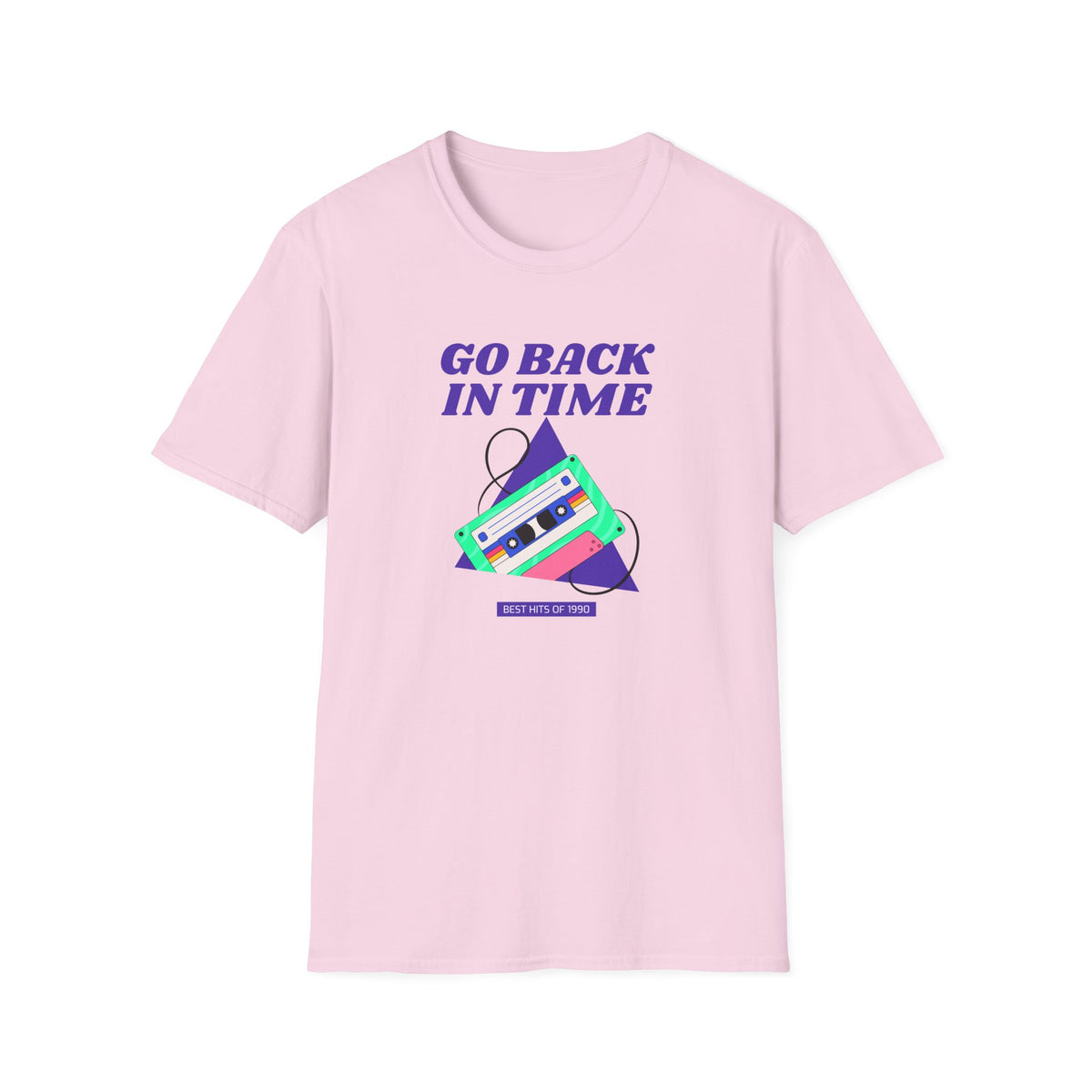 Retro Slogan Go Back In Time Cassette Graphic Tee Gildan Unisex 100 Cotton Tee Shirt d204