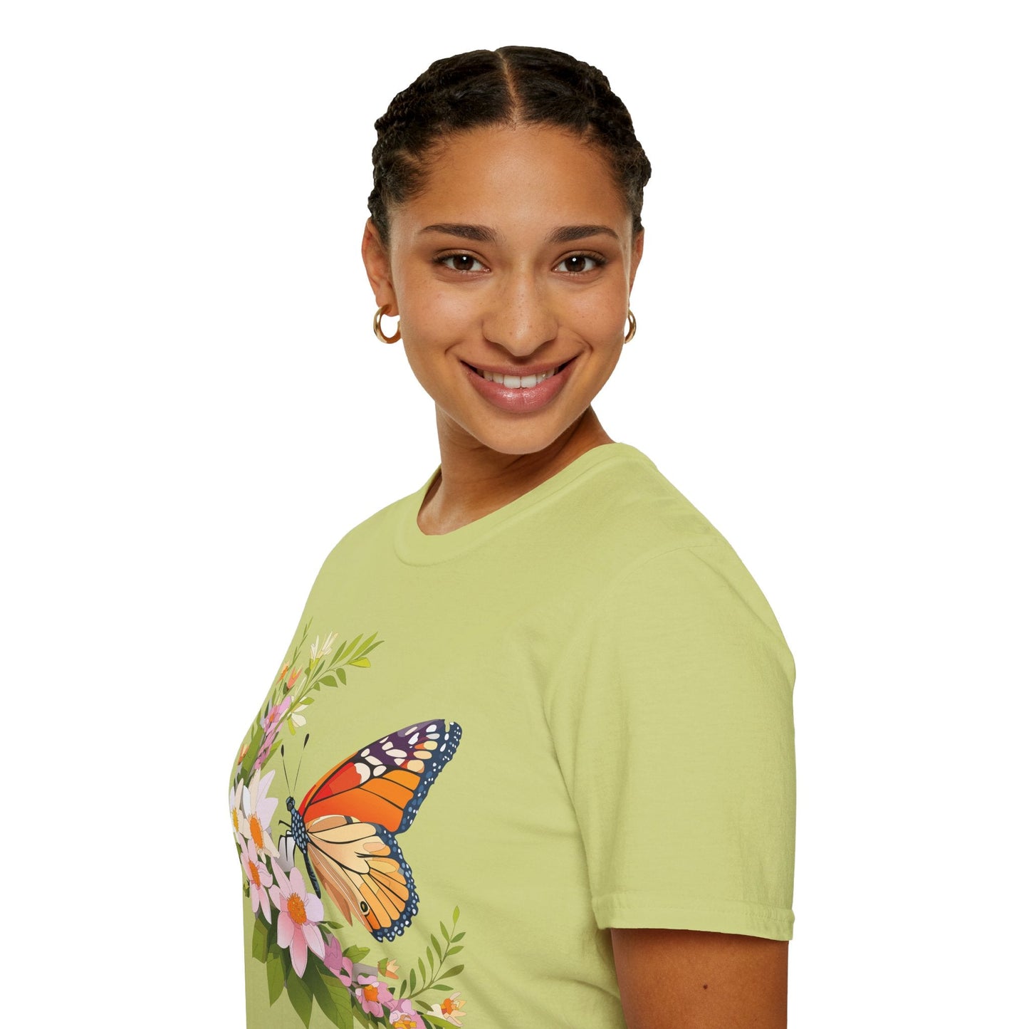 Monarch Butterfly T Shirt Unisex Softstyle Gildan 64000 100 Percent Cotton Tee Breathable