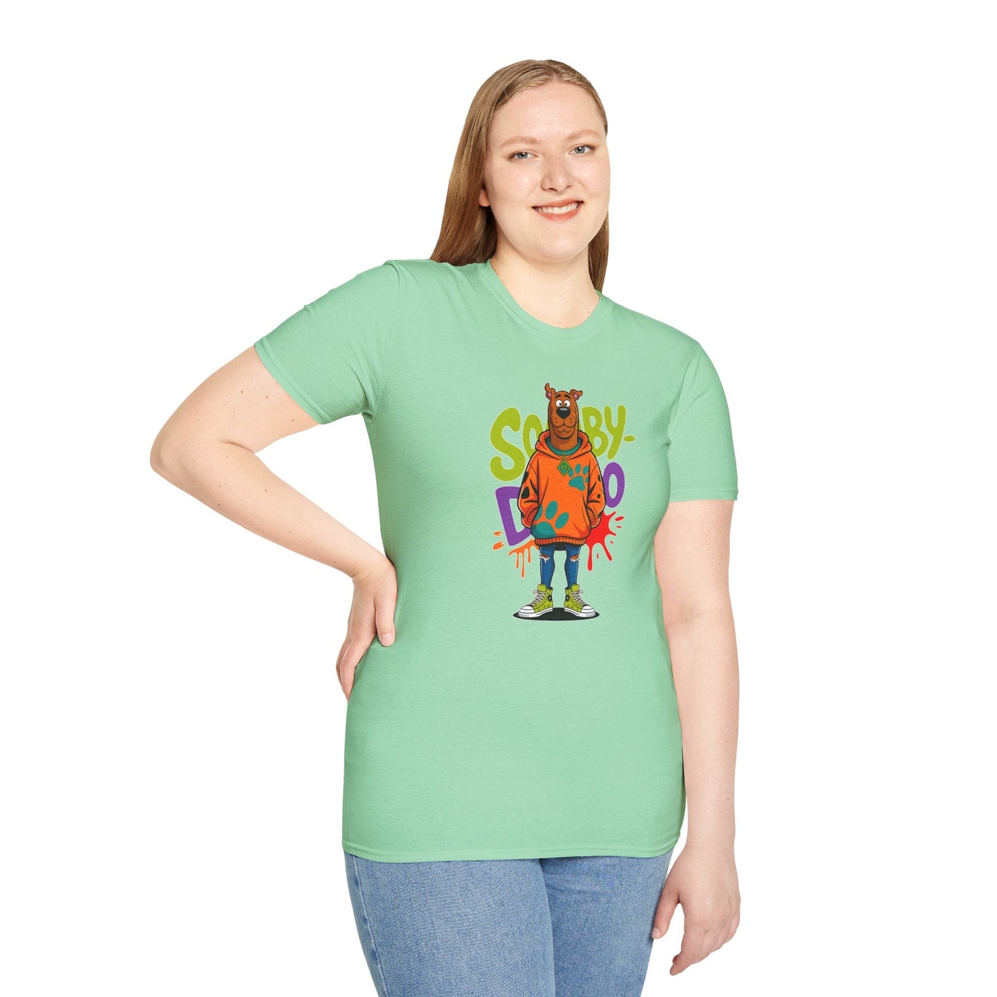 Unisex Cartoon T Shirt With Animation Funny Animals Tee Gildan Softstyle 64000 100 Percent Cotton