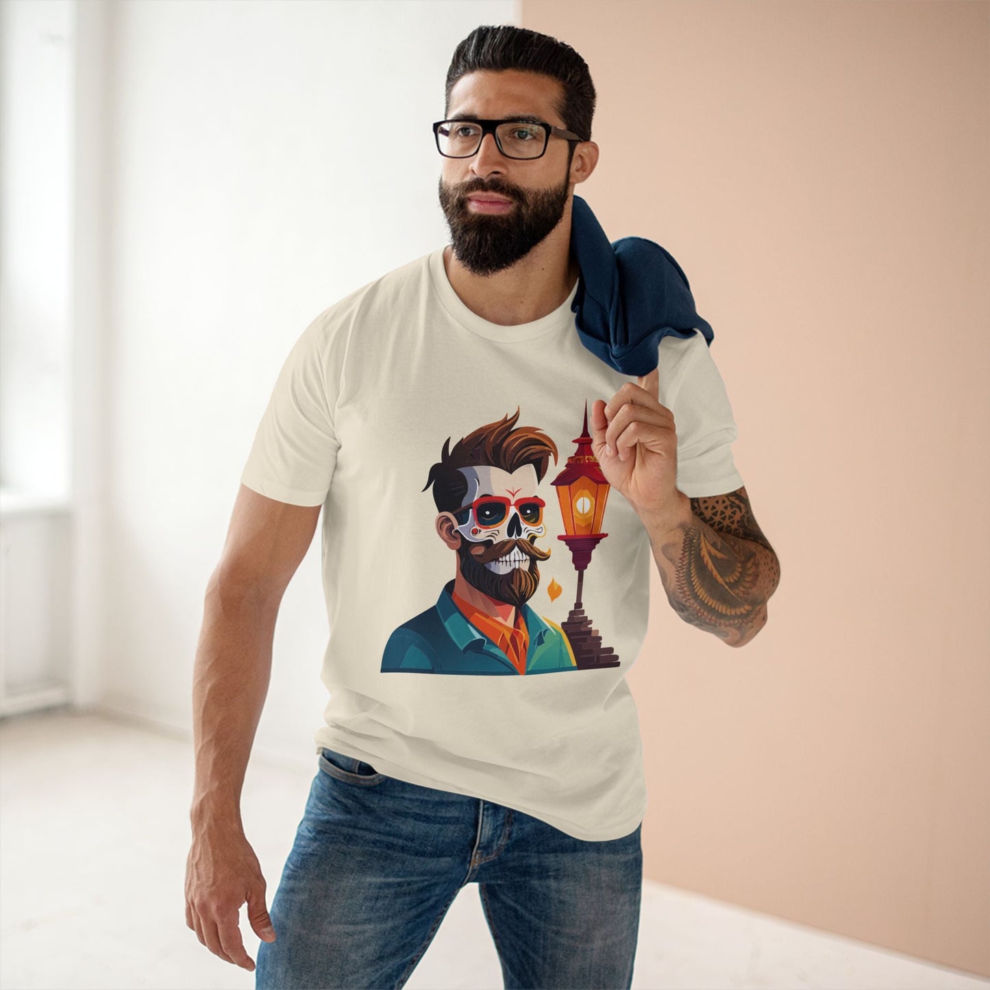 Skull Shirt Unisex Premium Cotton Tee With Skeleton Art Design From Retro2Nova Exclusive Collection