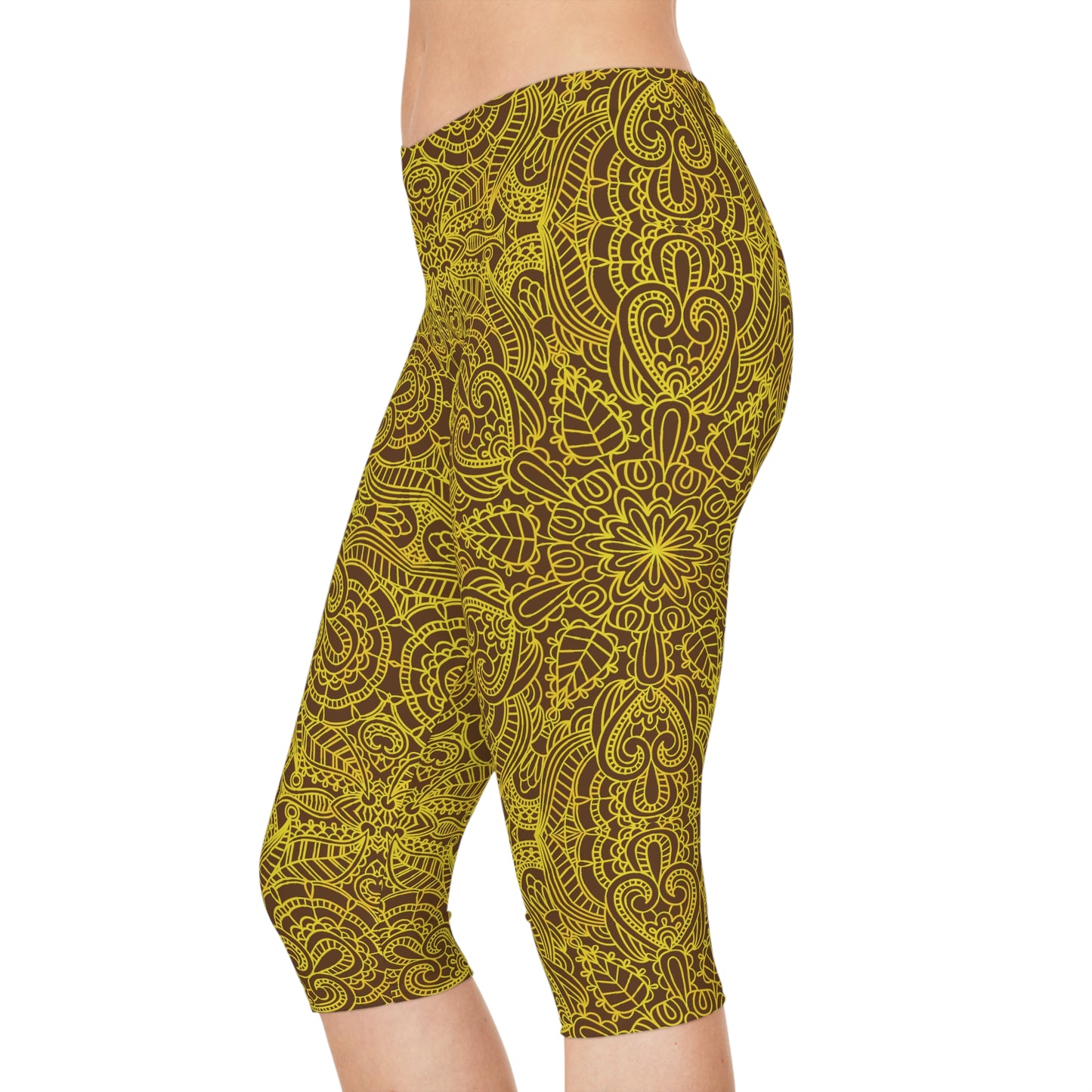 Capri leggings with traditional print