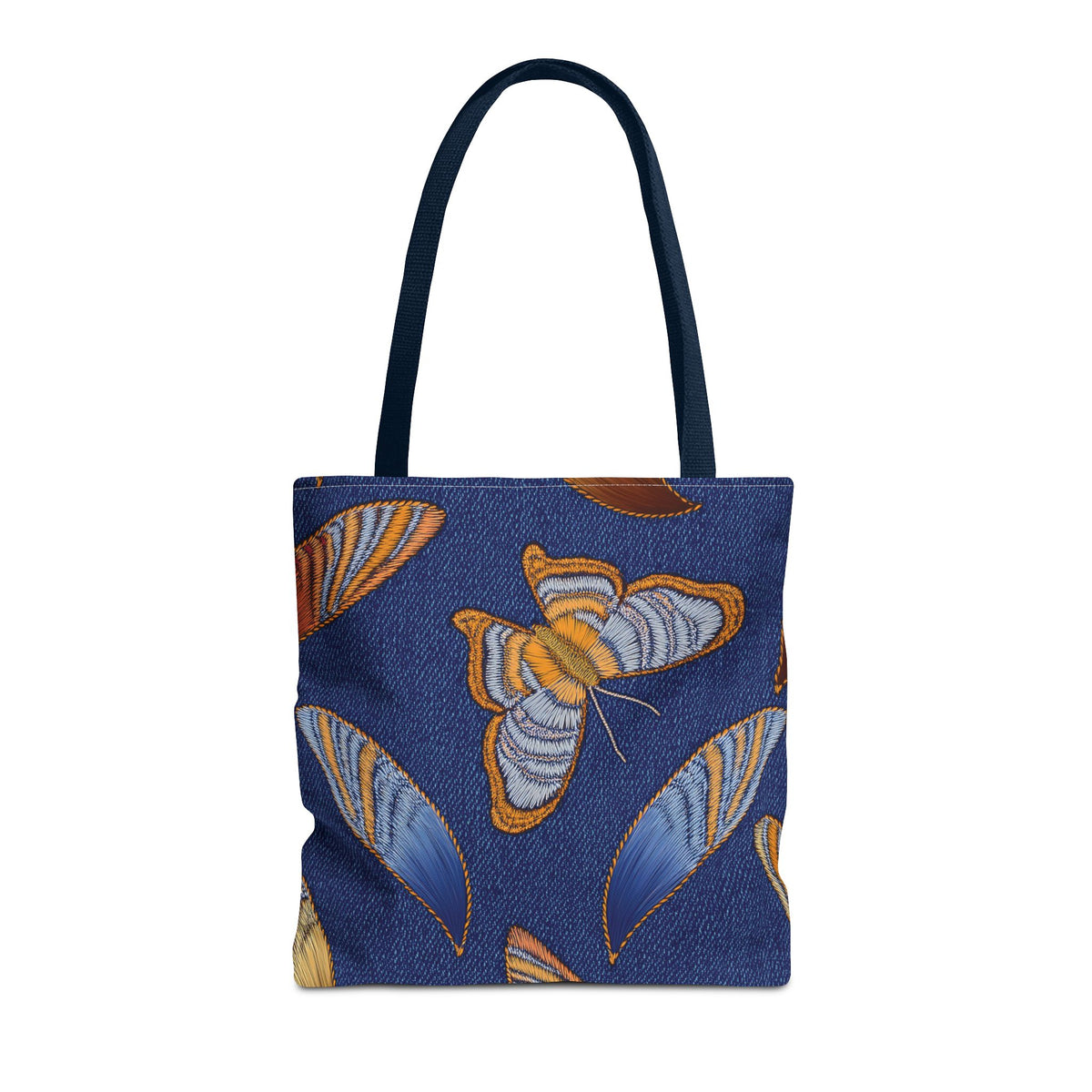 Denim Fabric Imitation Print Unisex Canvas Bag Poly Spun 3 Sizes Tote Bag 173