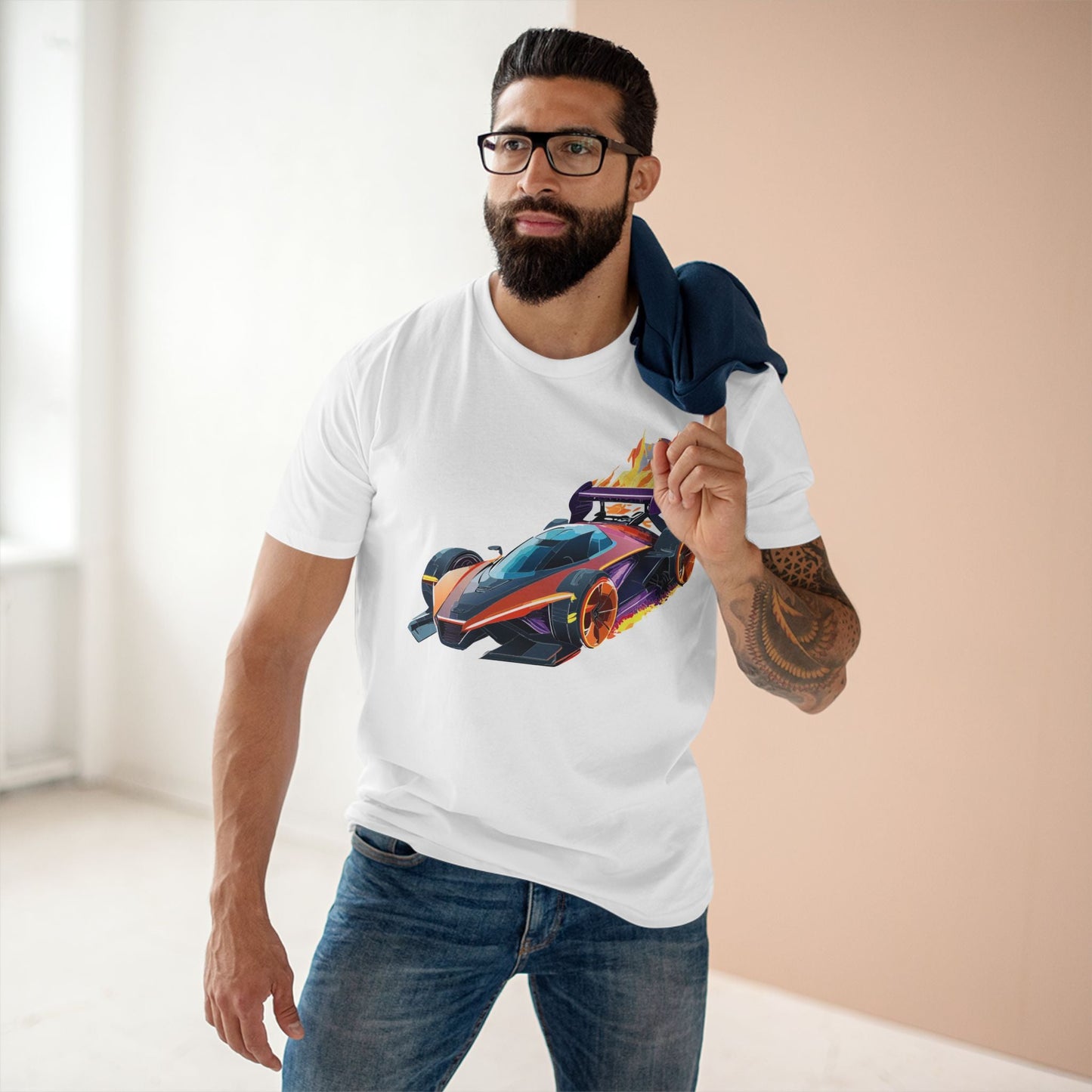 Car Graphic Unisex 100 Cotton Staple Tee 16