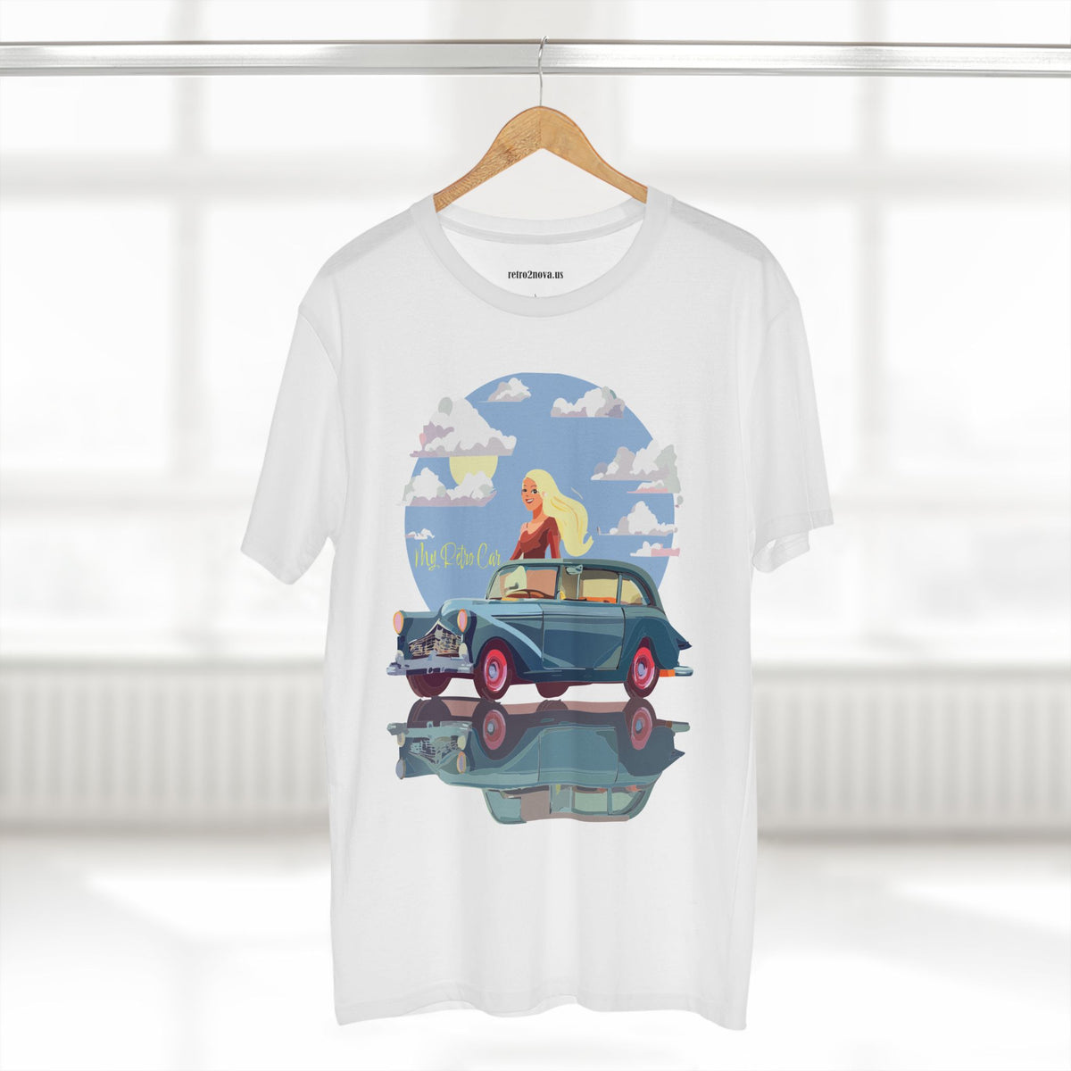 Retro Car Vintage Graphic Tee Staple Unisex 100 Cotton Tee Shirt - RC-12