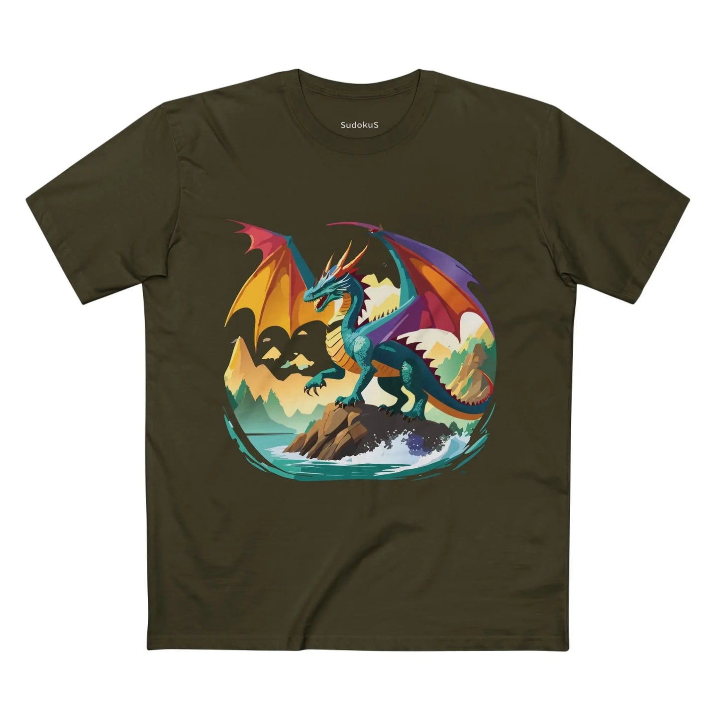 Dragon Graphic Unisex 100 Cotton Staple Tee 25