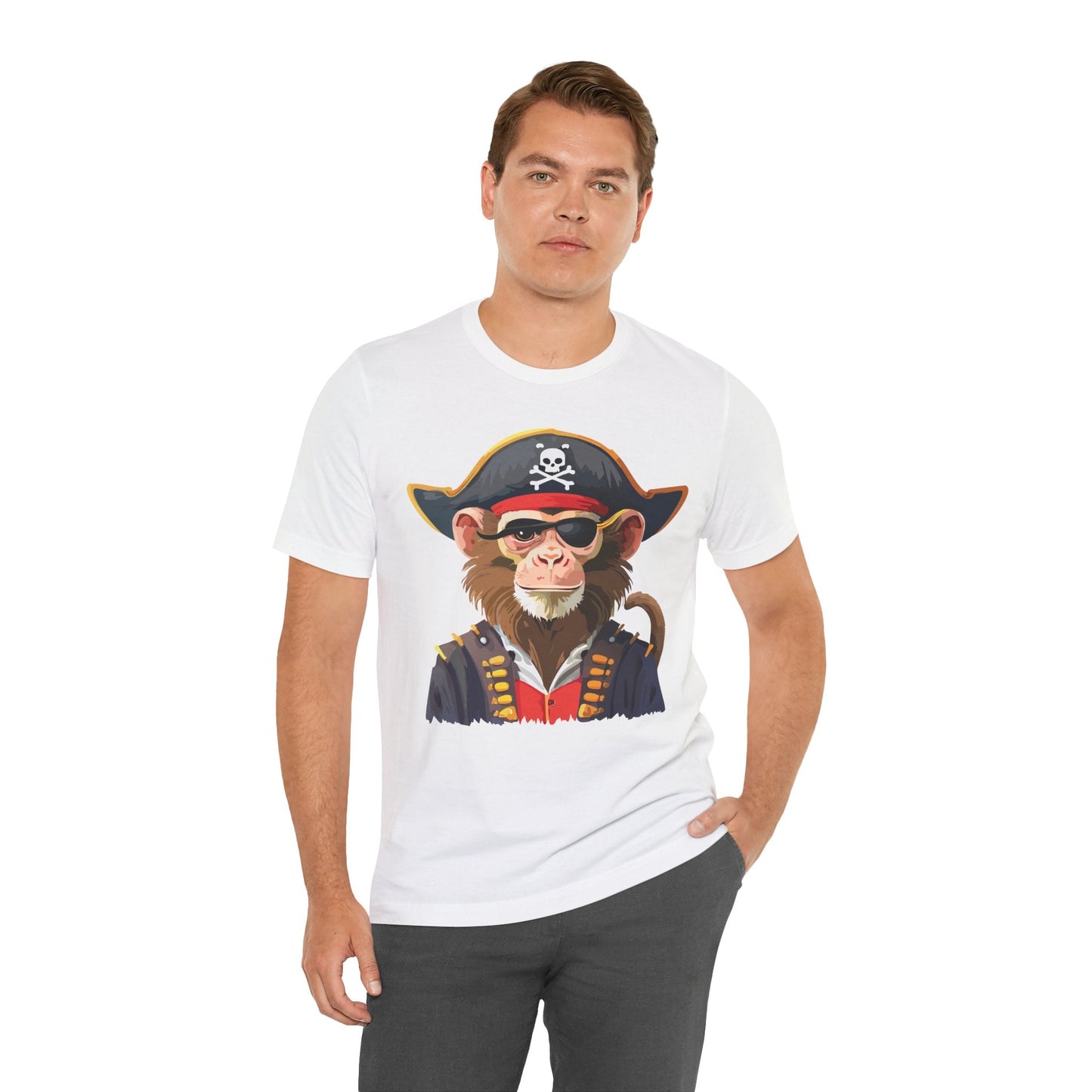 Unisex Animal Design Tee Shirt With Wild Animals Art Print Gildan Softstyle 64000