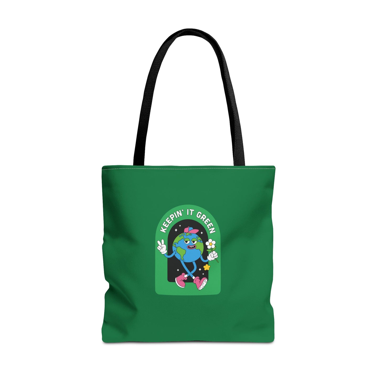 ECO GREEN COLOR CANVAS BAG HIGH-QUALITY 100% SPUN POLYESTER 3 SIZES BAG-E6