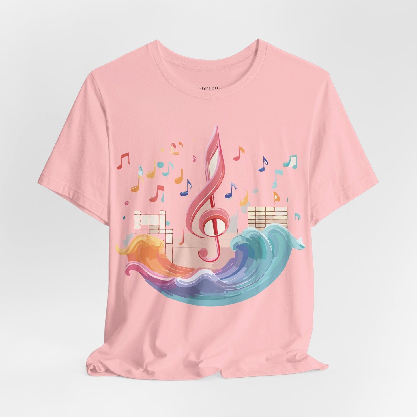 Music Graphic Unisex 100 Cotton Vintage Art with Musical Elements Tee 30