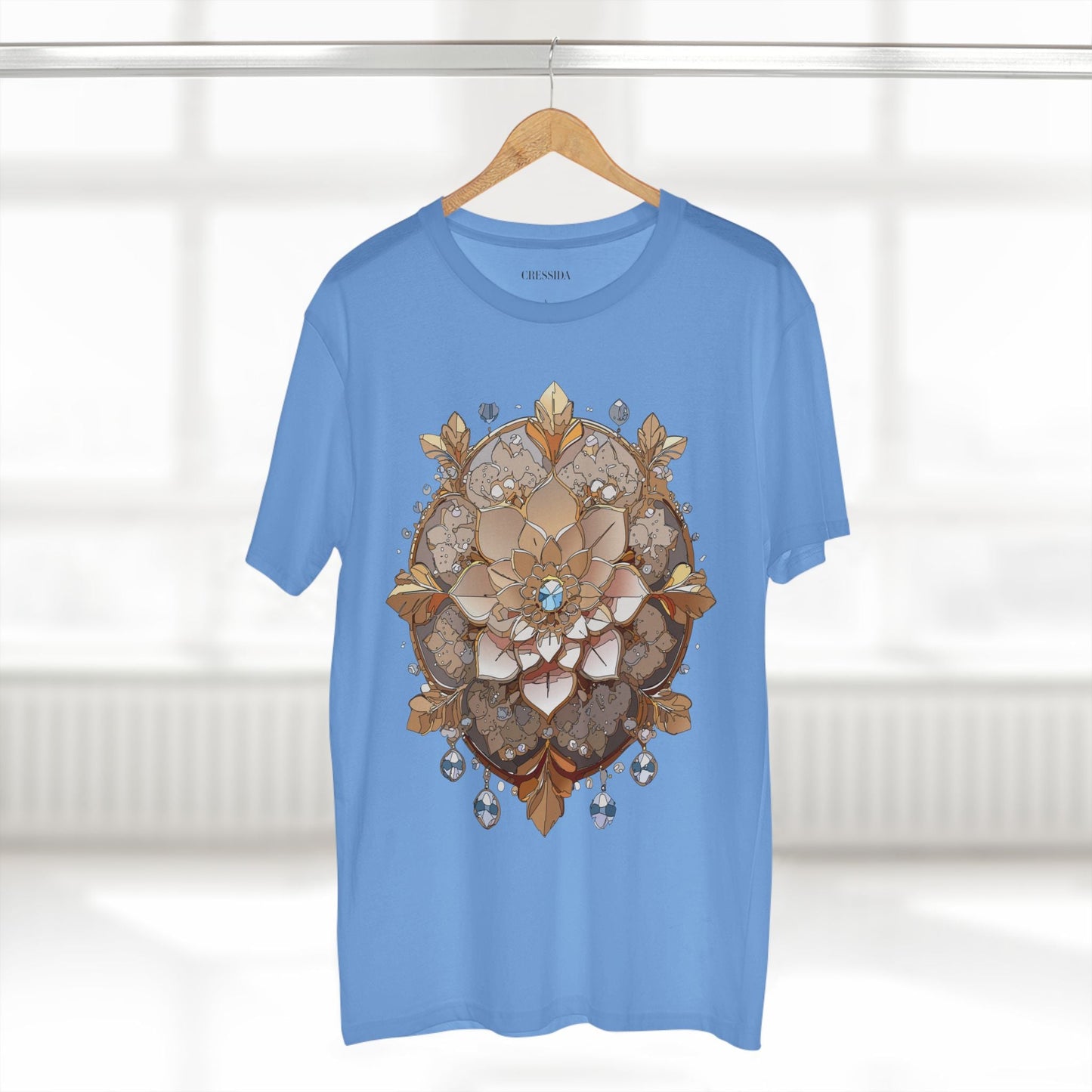 Floral Graphic T-Shirt Unisex 100 Cotton Art Design with Antique Flowers Tee 17