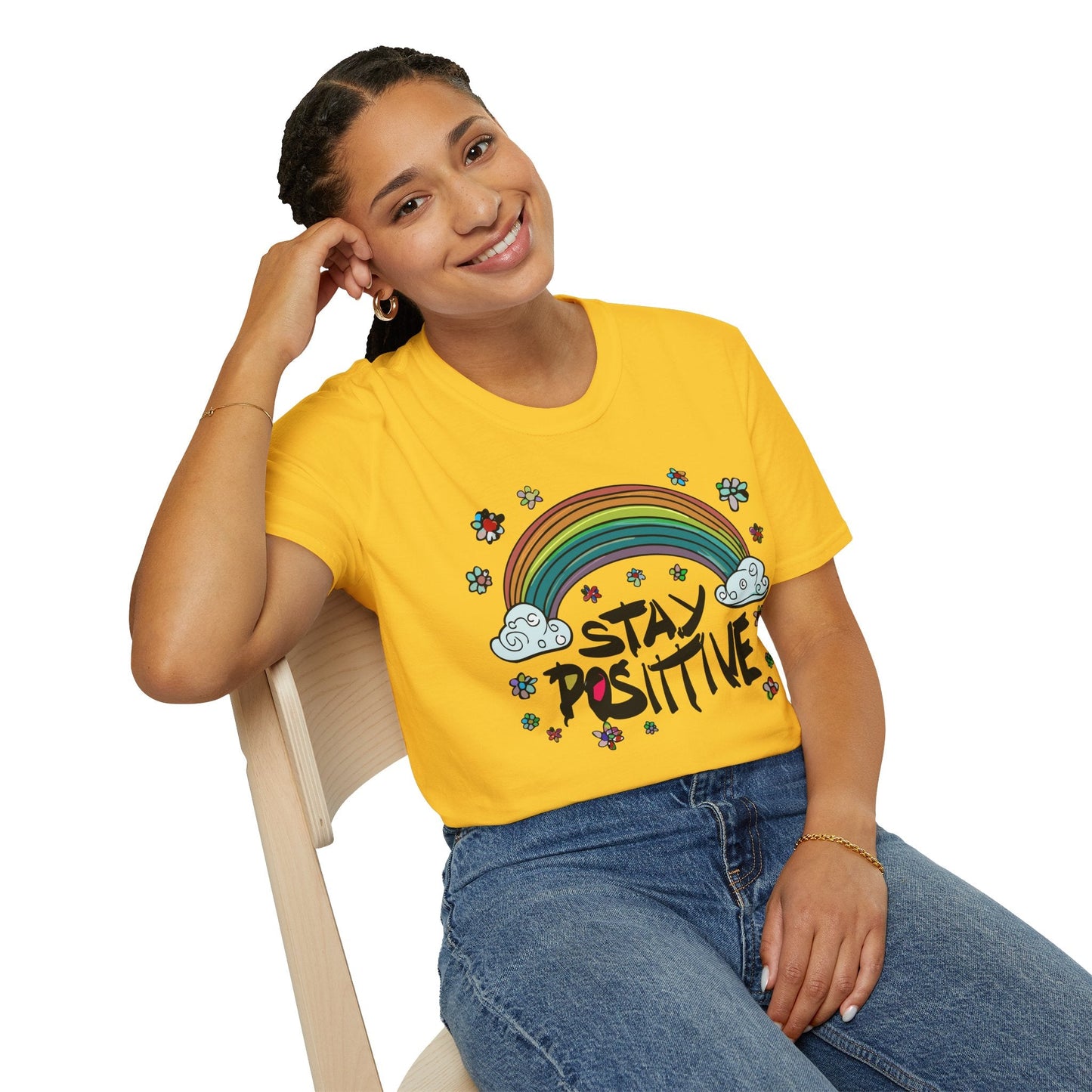 Positive Slogan T Shirt Unisex Softstyle Tee With Positive Words And Good Quotes Gildan 64000