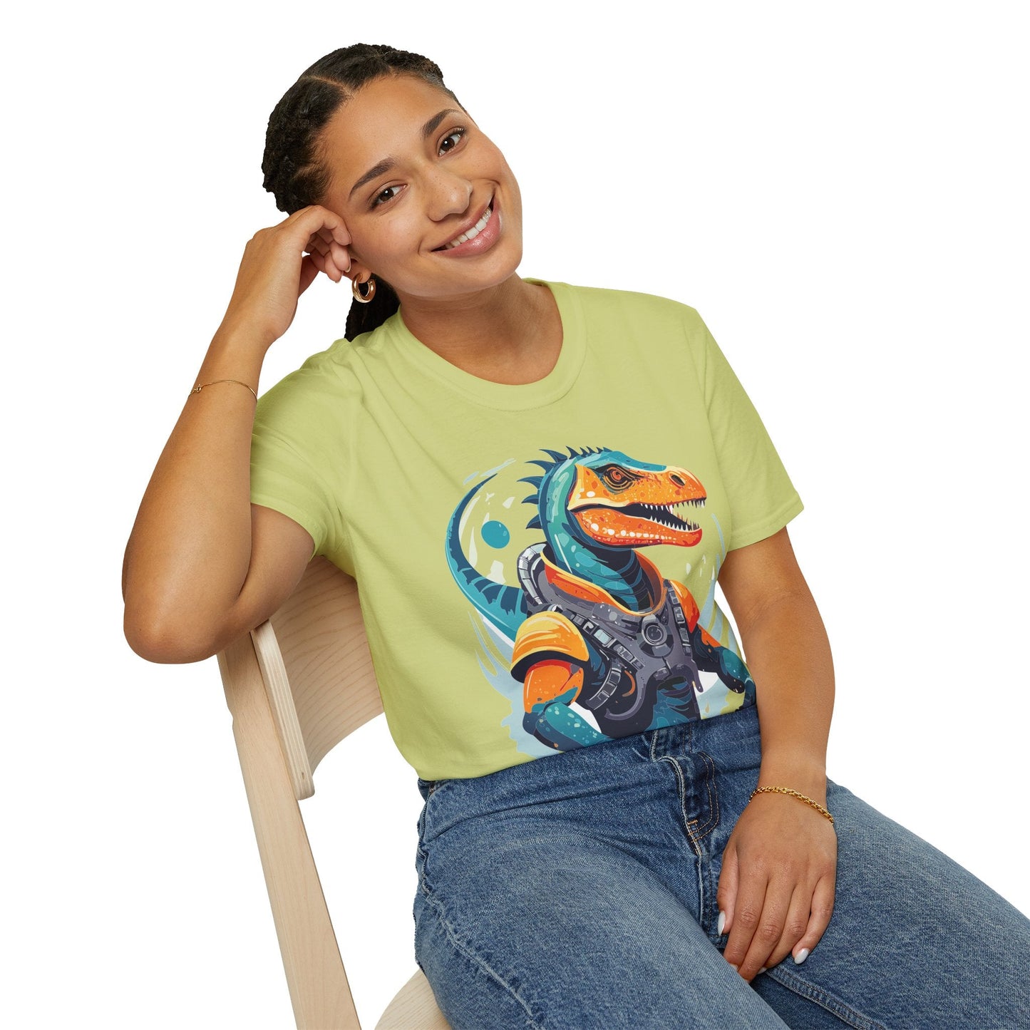 Alien Graphic Unisex Cotton Softstyle UFO Artwork Tee 10
