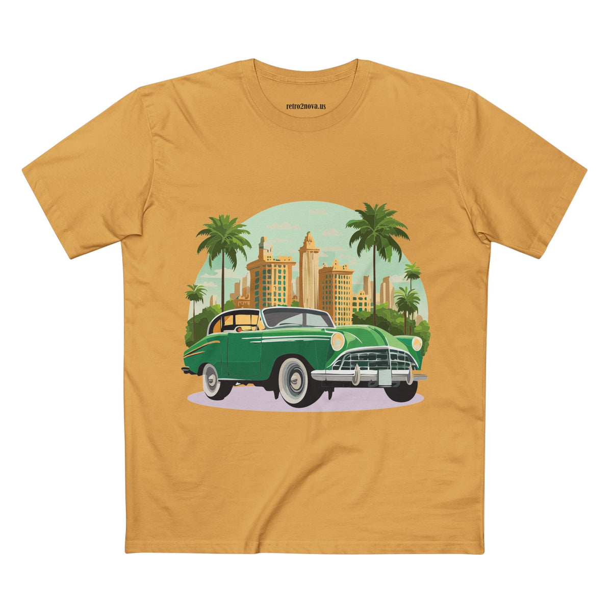 Retro Car Vintage Graphic Tee Staple Unisex 100 Cotton Tee Shirt - RC-18