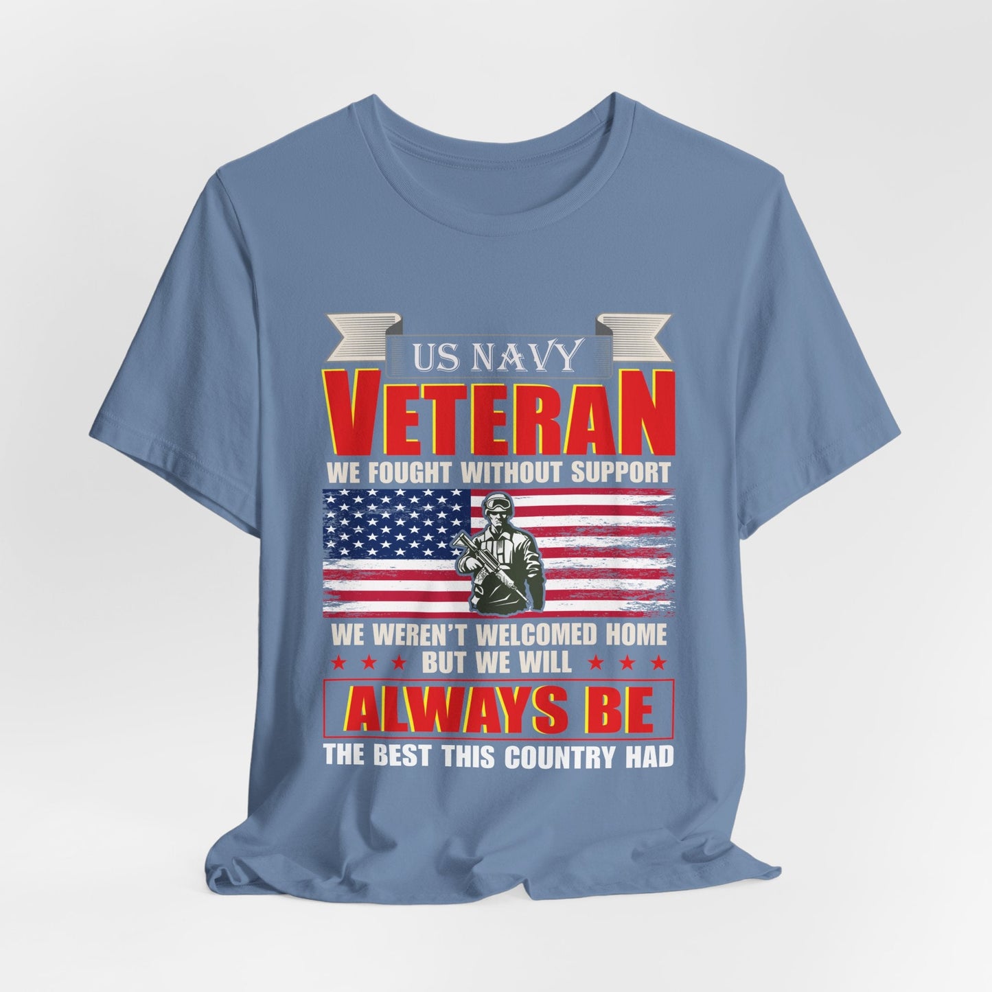 Army Veteran Patriotic Graphic Design Unisex Cotton T-Shirt v42
