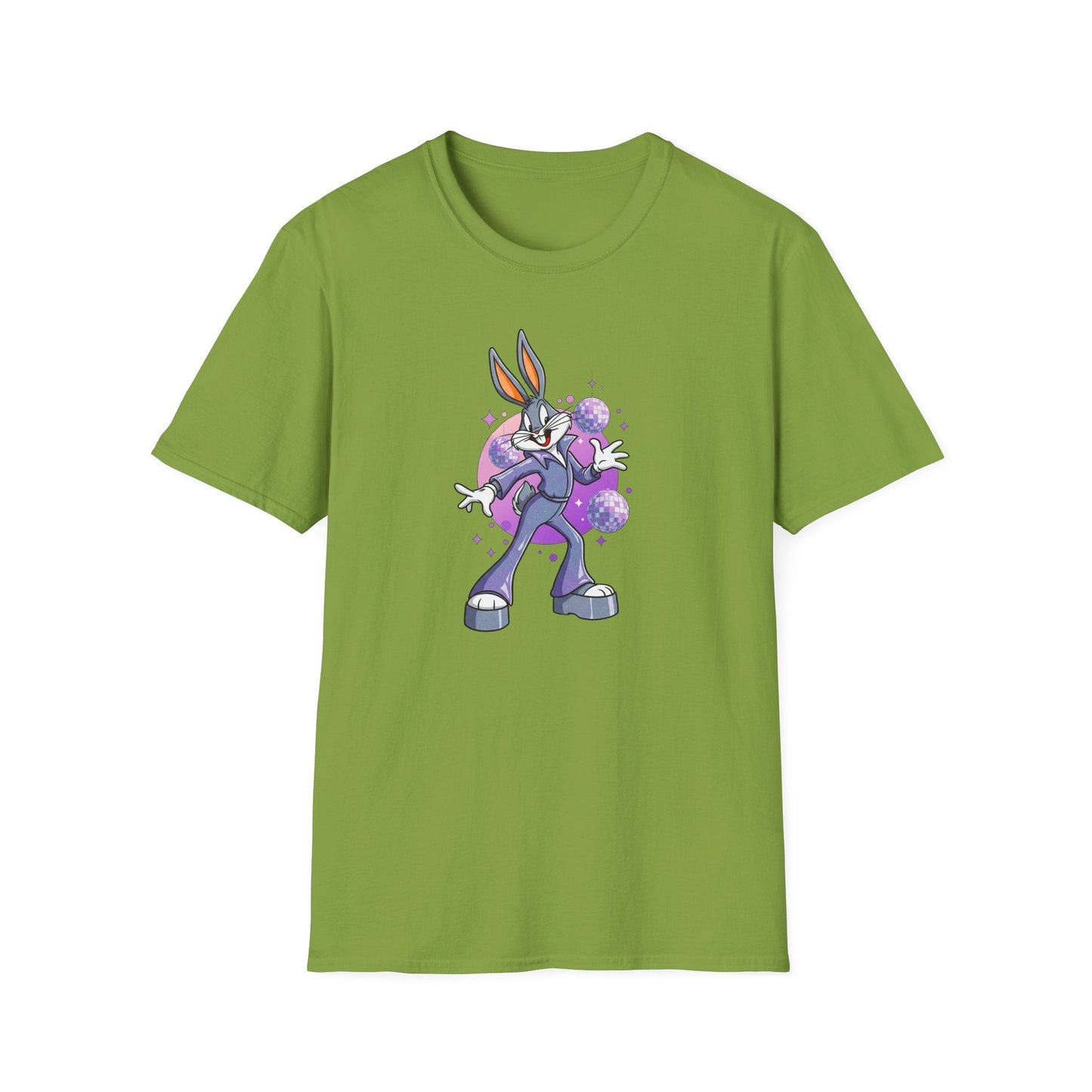 Bugs Bunny Unisex T Shirt Cartoon Animation Tee Gildan Softstyle 64000 Cotton Tee