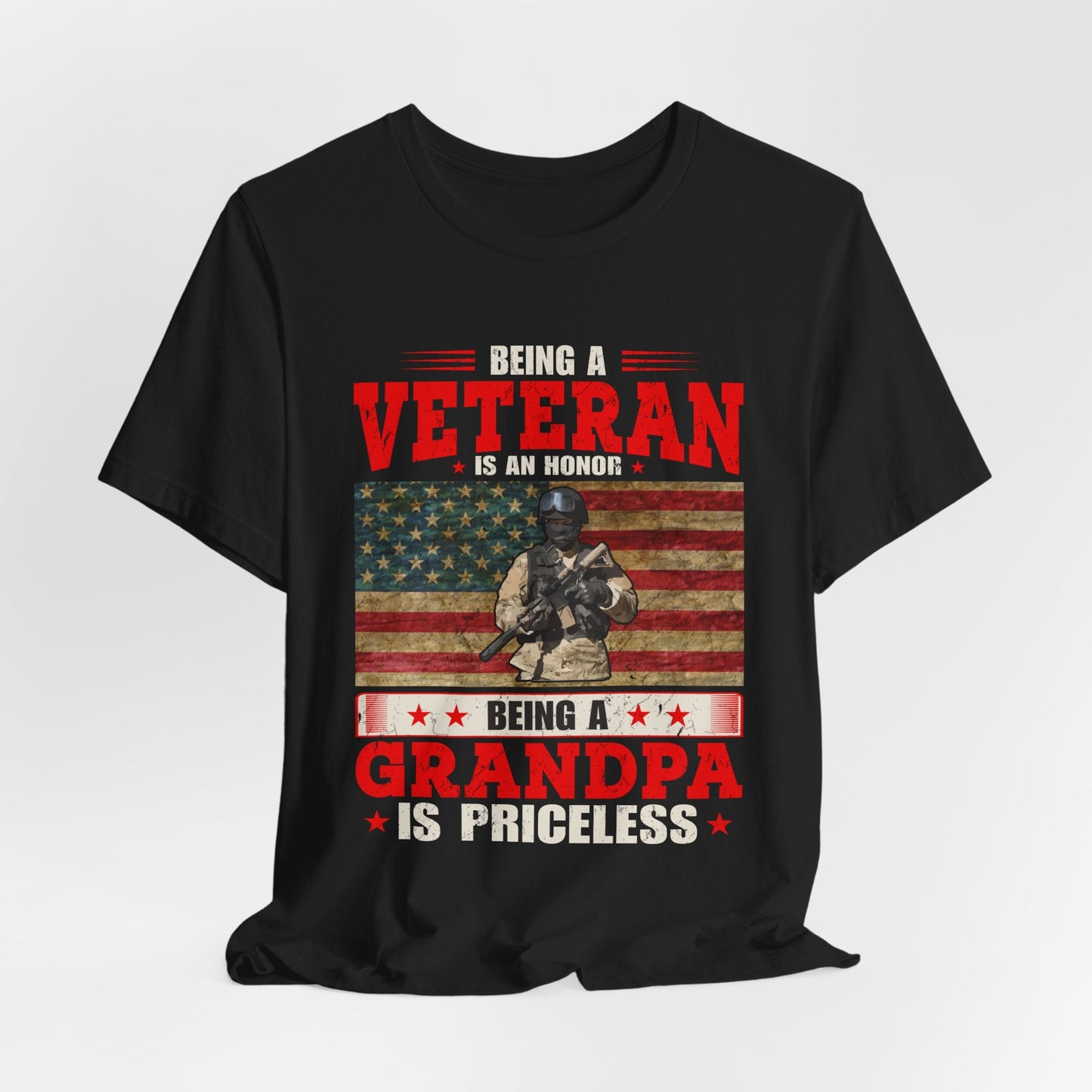 Army Veteran Patriotic Graphic Design Unisex Cotton T-Shirt v34