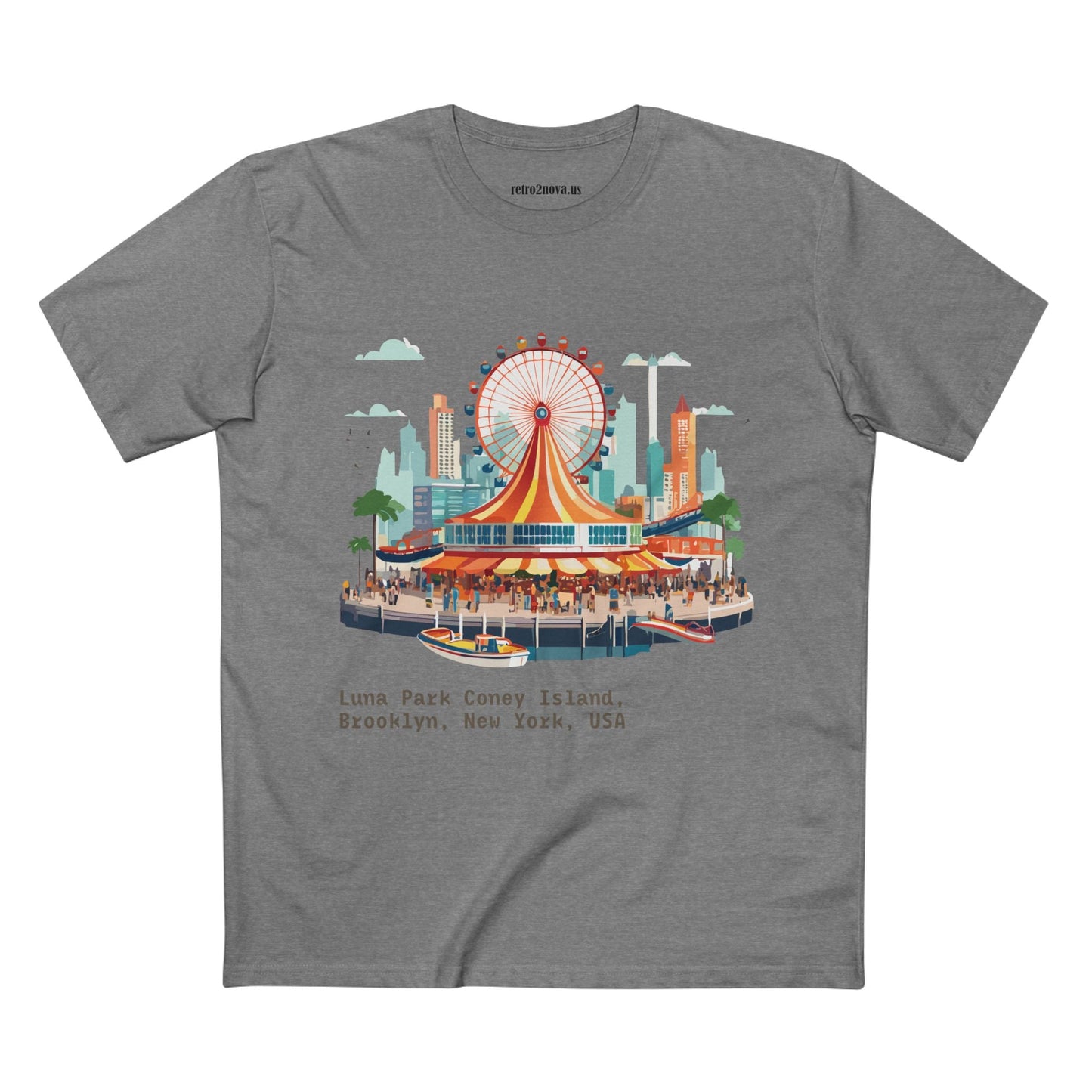 Travel Shirt Brooklyn Tourist Tee TT-13 Unisex By Retro2Nova Premium Cotton Art Collection