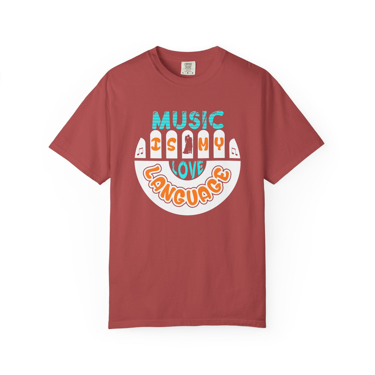 Music Is My Love Language T-shirt Retro Hand Graphic Unisex Cotton Tee 067