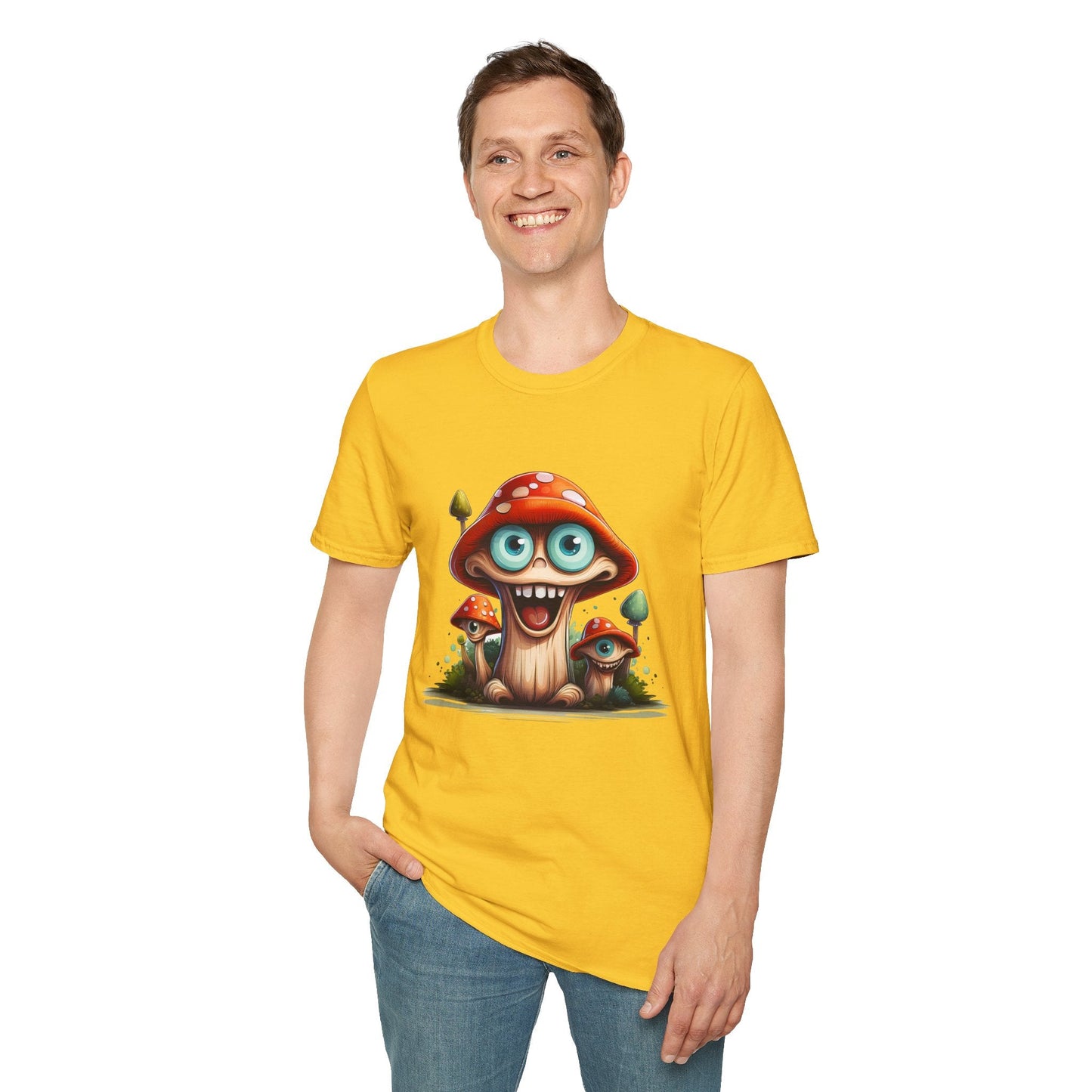 Mashroom Tee Shirt Unisex Funny Mushroom Design Softstyle Tee One Hundred Percent Ring Spun Cotton